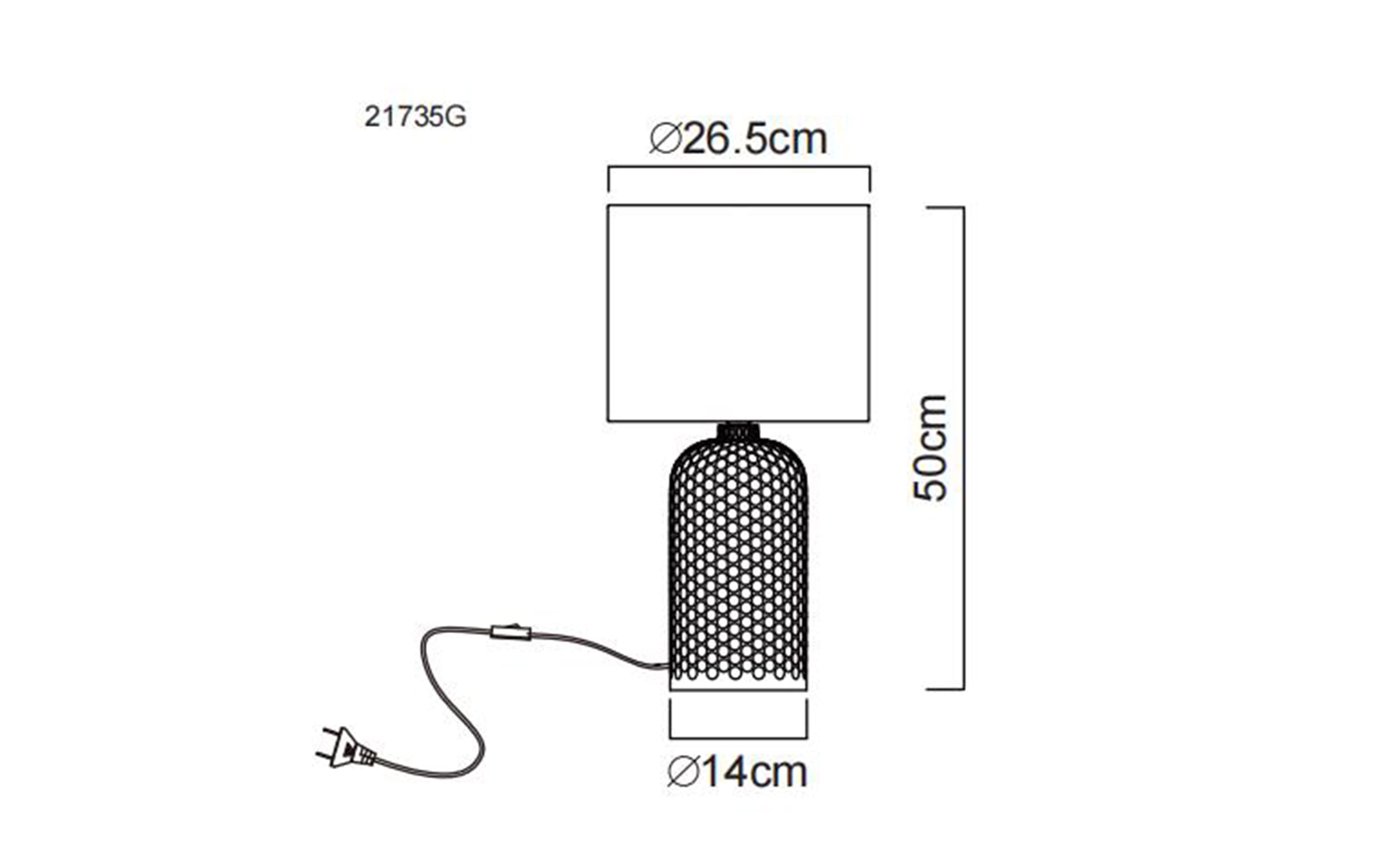 Tischleuchte Sofia, grau