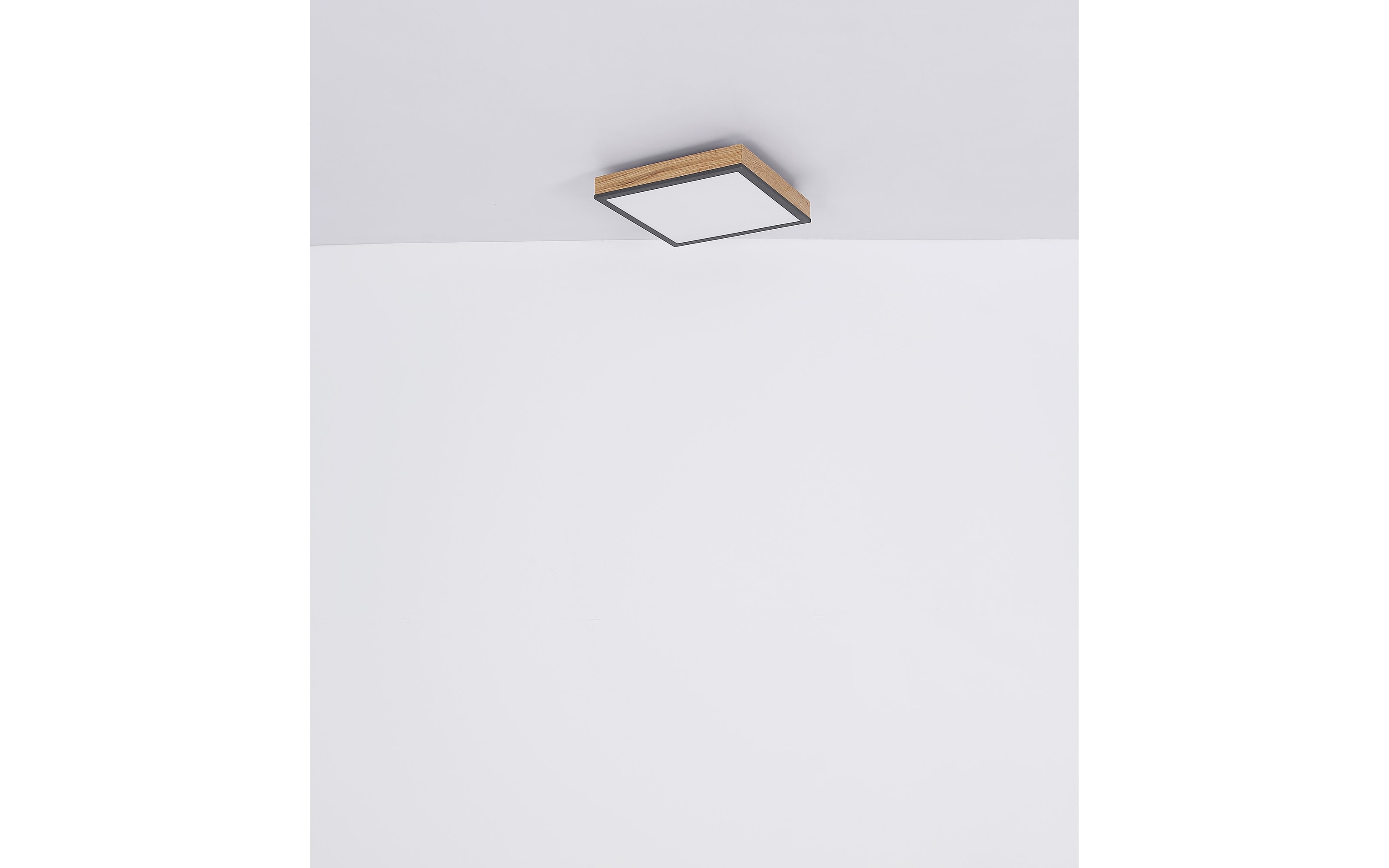 LED-Deckenleuchte CCT Doro, holz/graphit, 45 cm