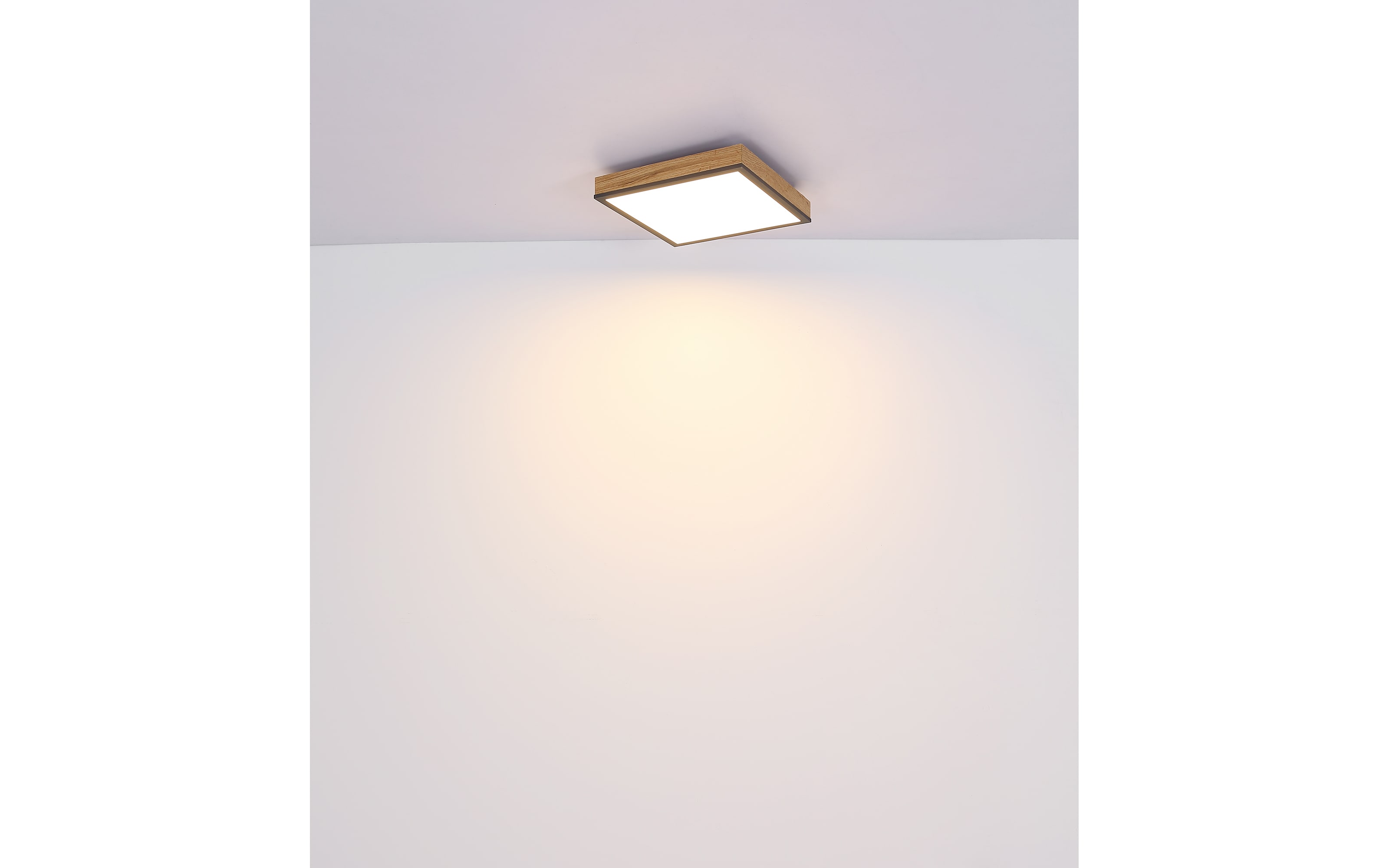 LED-Deckenleuchte CCT Doro, holz/graphit, 45 cm