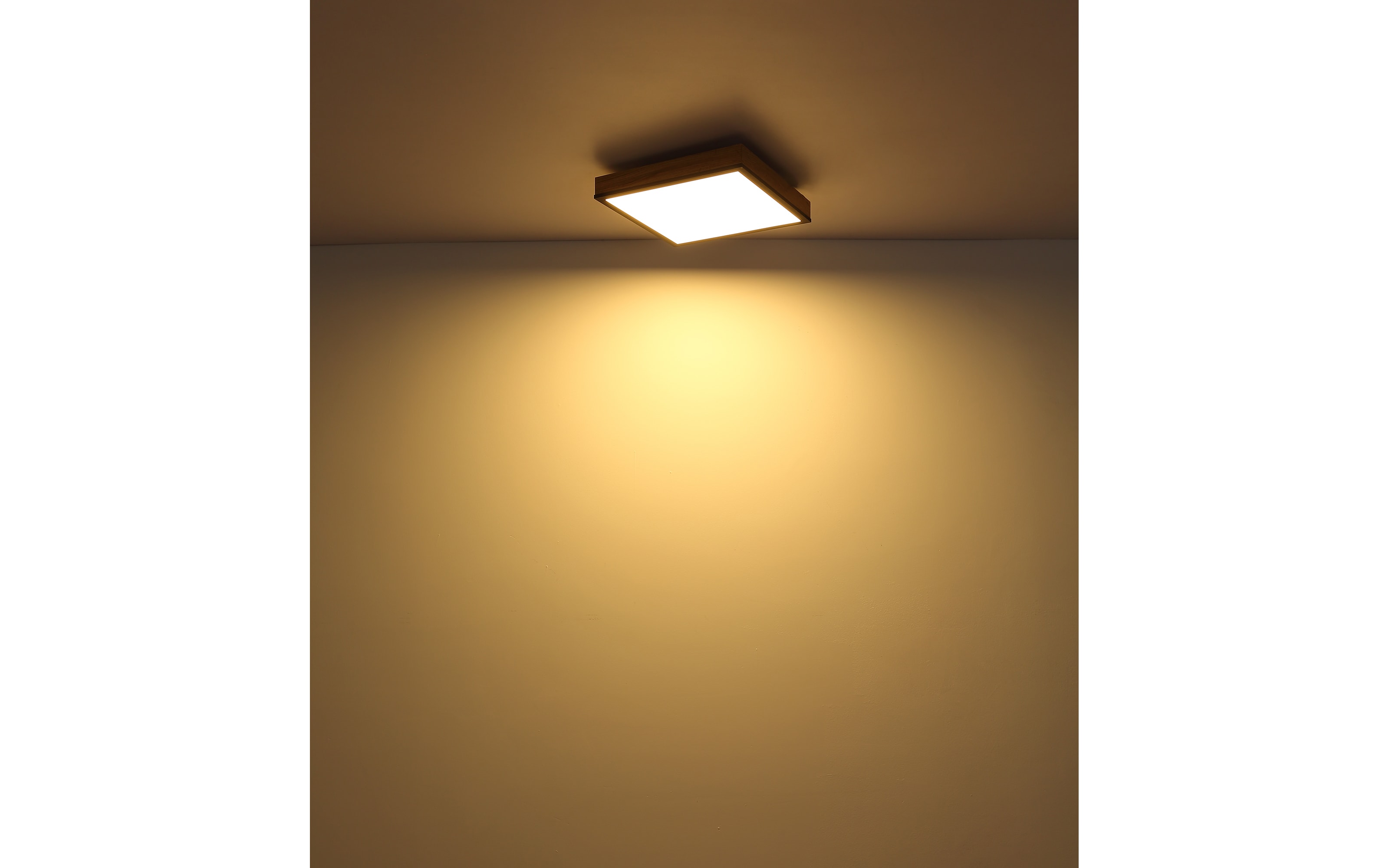 LED-Deckenleuchte CCT Doro, holz/graphit, 45 cm