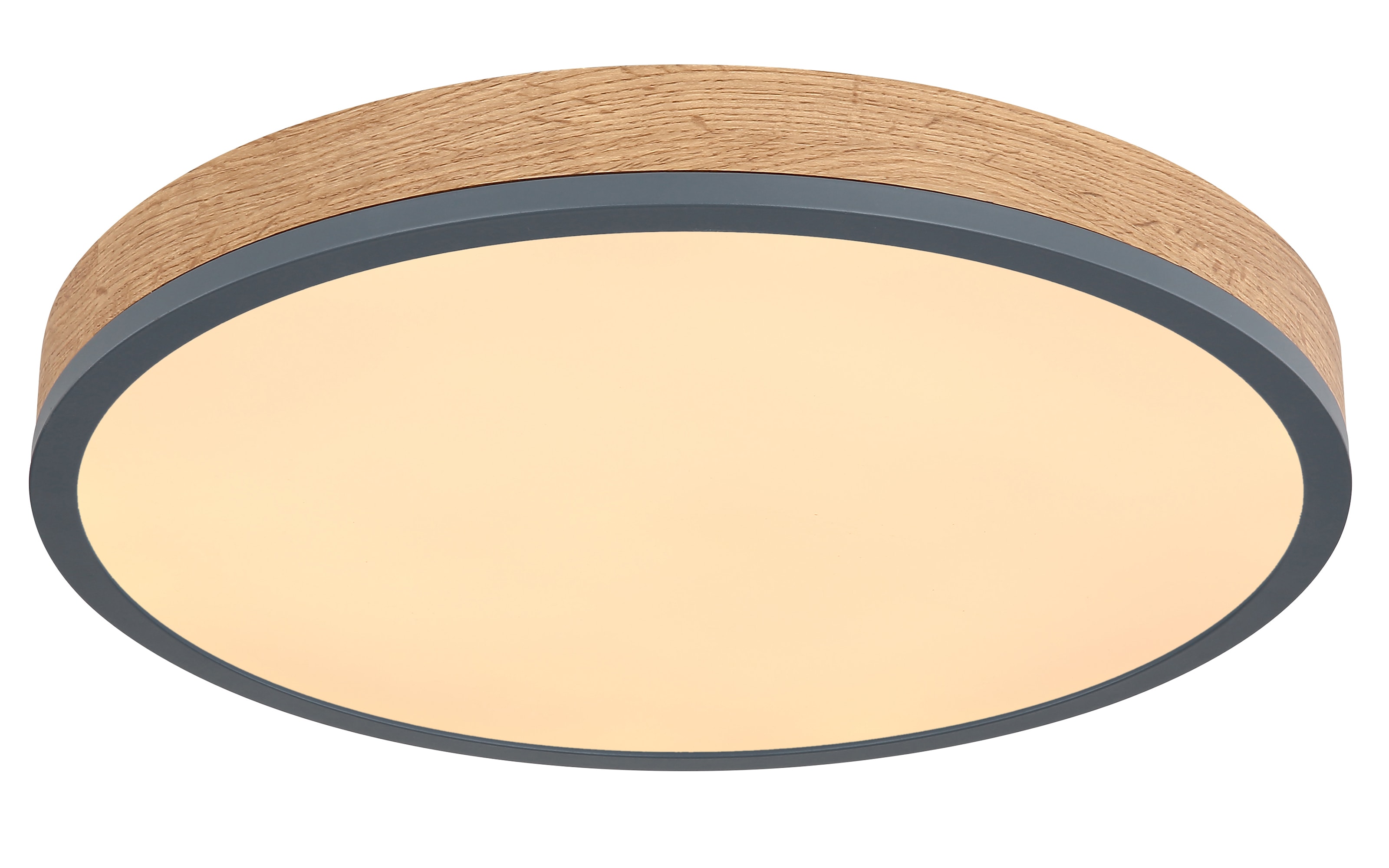 LED-Deckenleuchte Doro CCT, holz/graphit, 45 cm