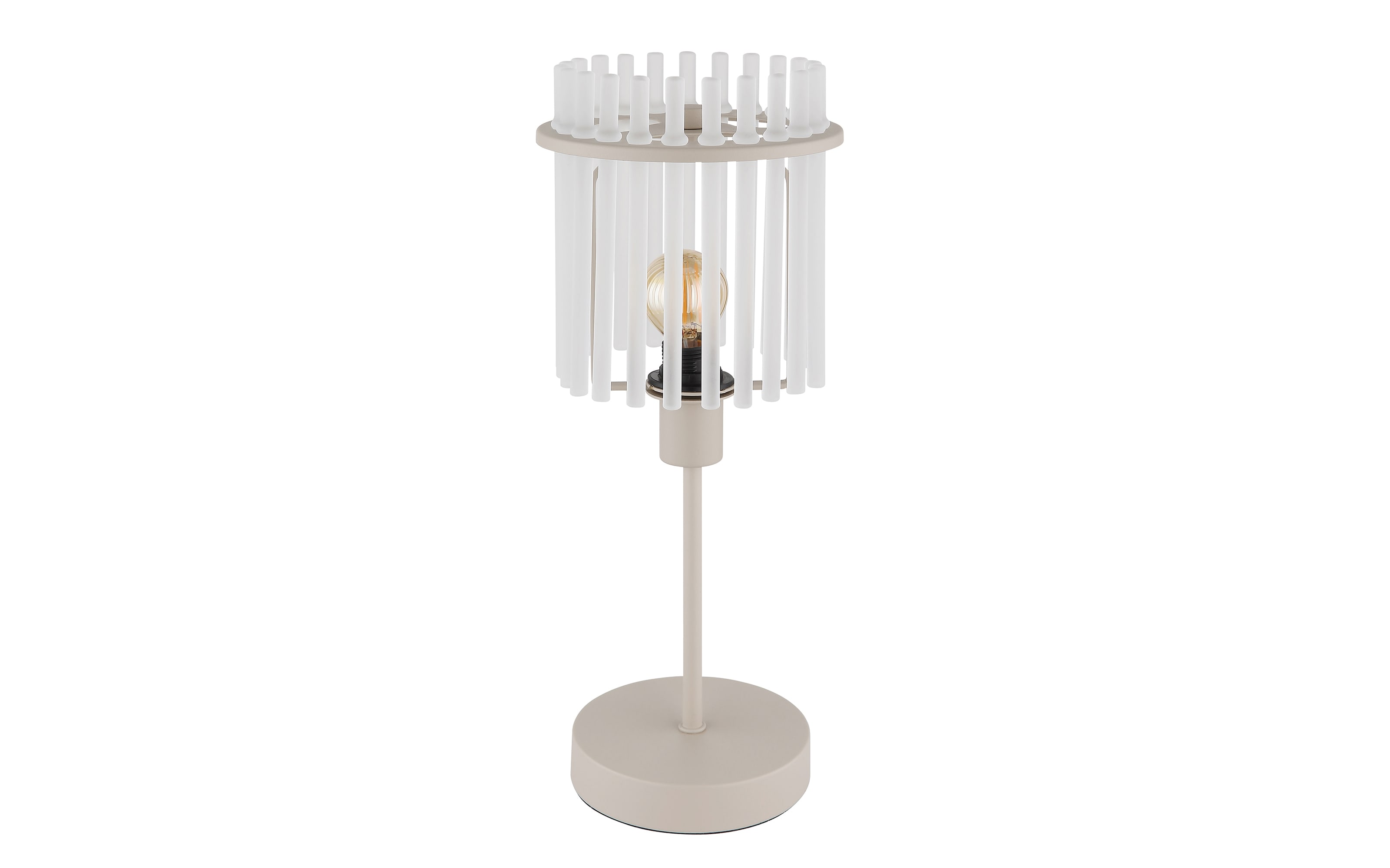 Tischleuchte Gorley, beige, 37,5 cm