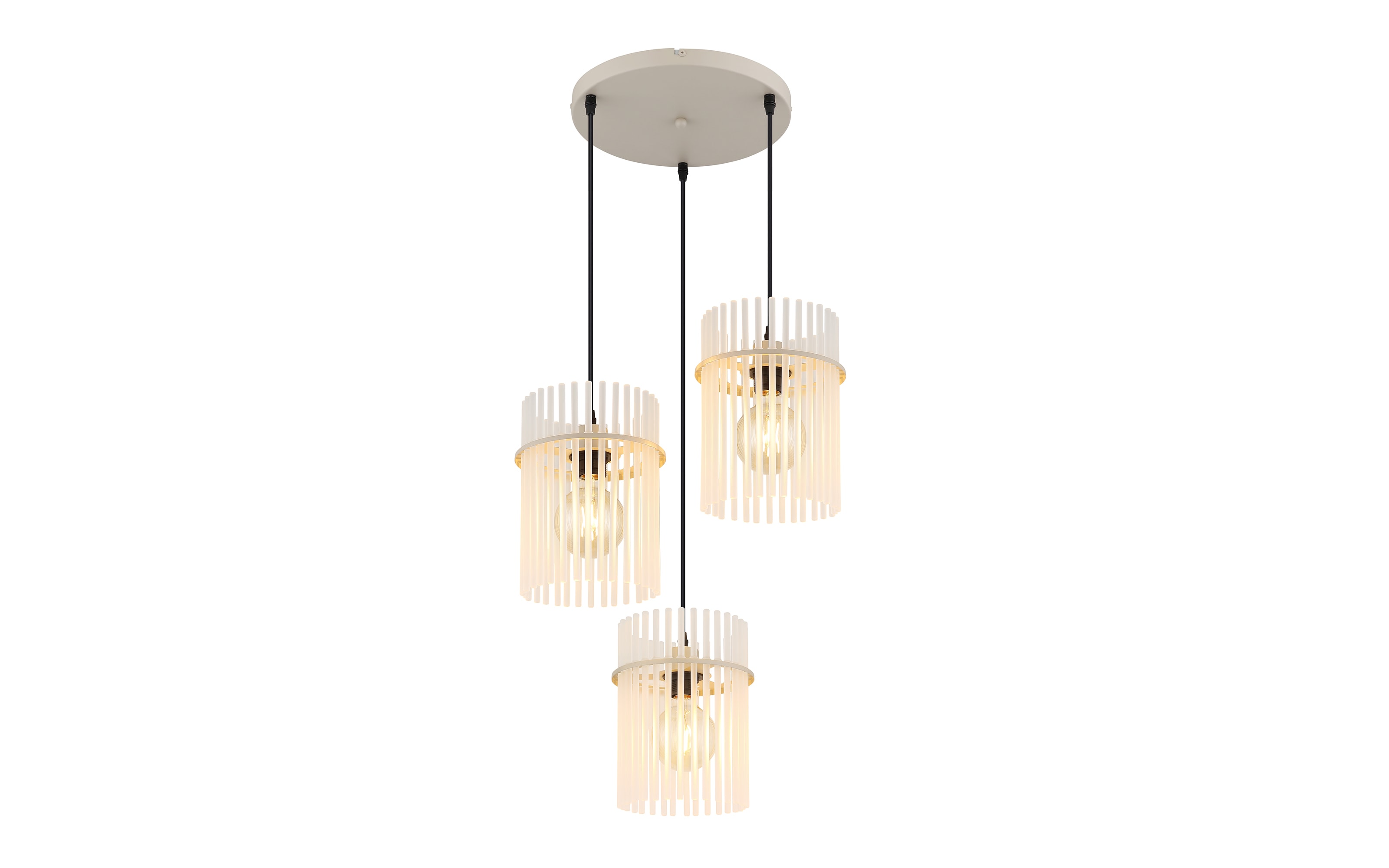 Pendelleuchte Gorley, beige, 47 cm