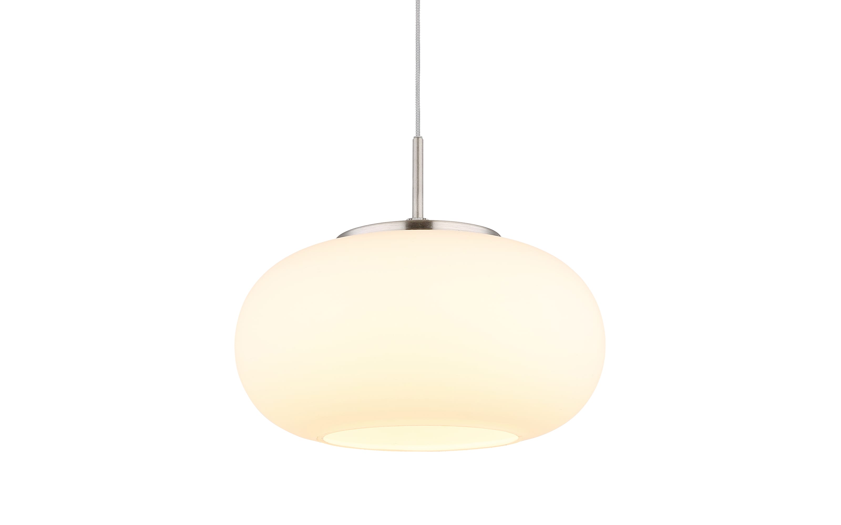 LED-Pendelleuchte Quintara, weiß/nickel, inkl. Höhenverstellung