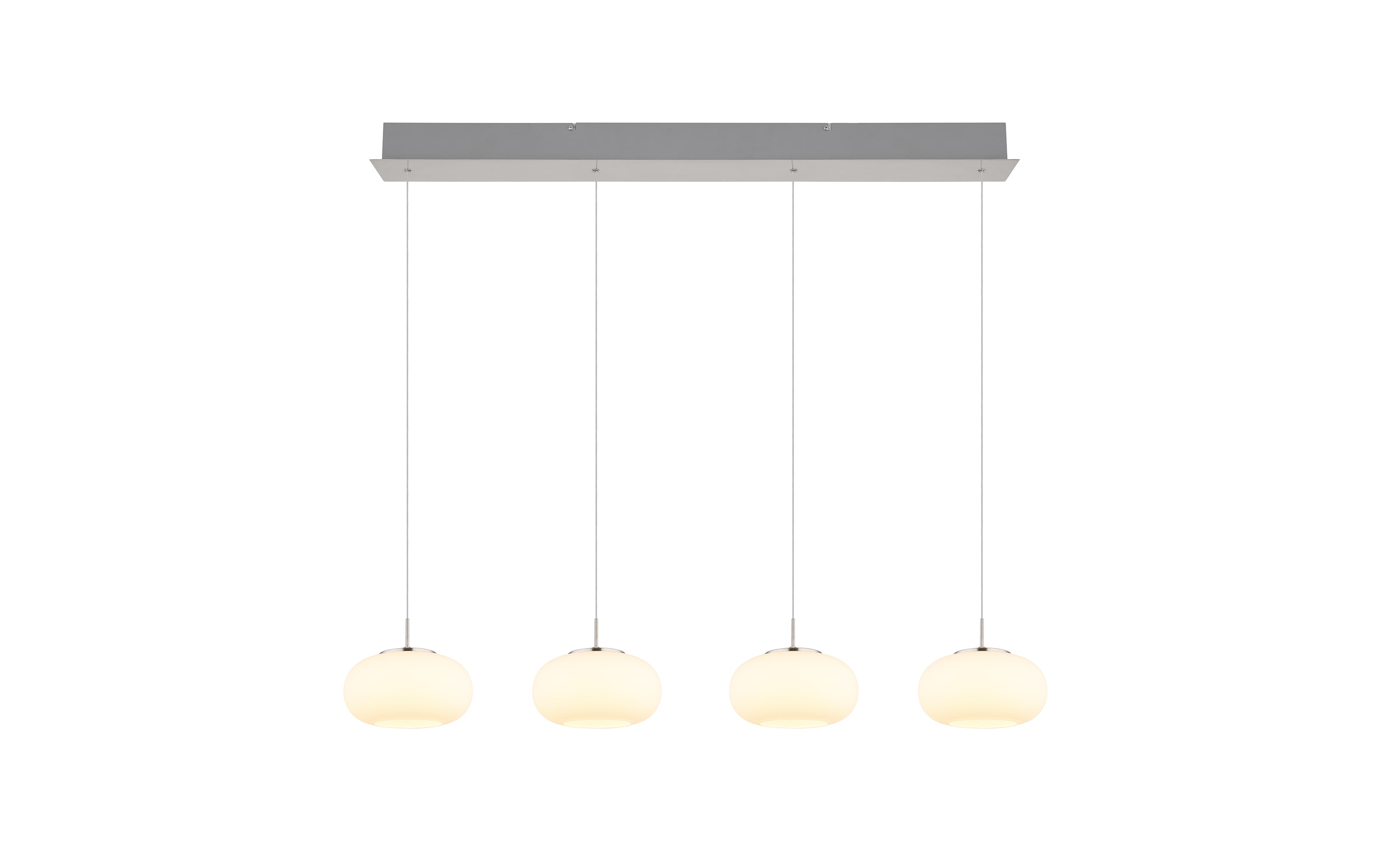 LED-Pendelleuchte Quintara, weiß/nickel, inkl. Höhenverstellung