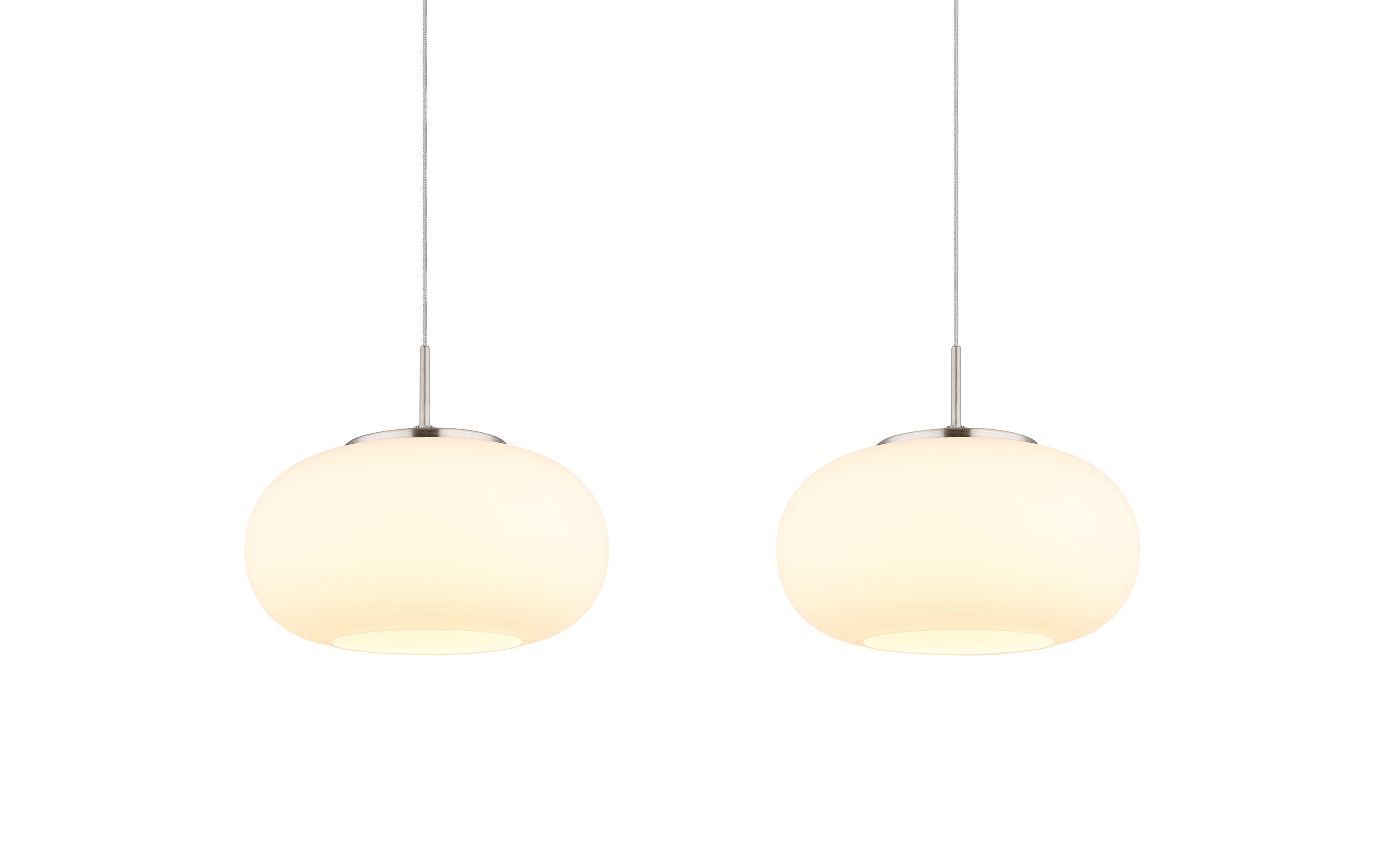 LED-Pendelleuchte Quintara, weiß/nickel, inkl. Höhenverstellung