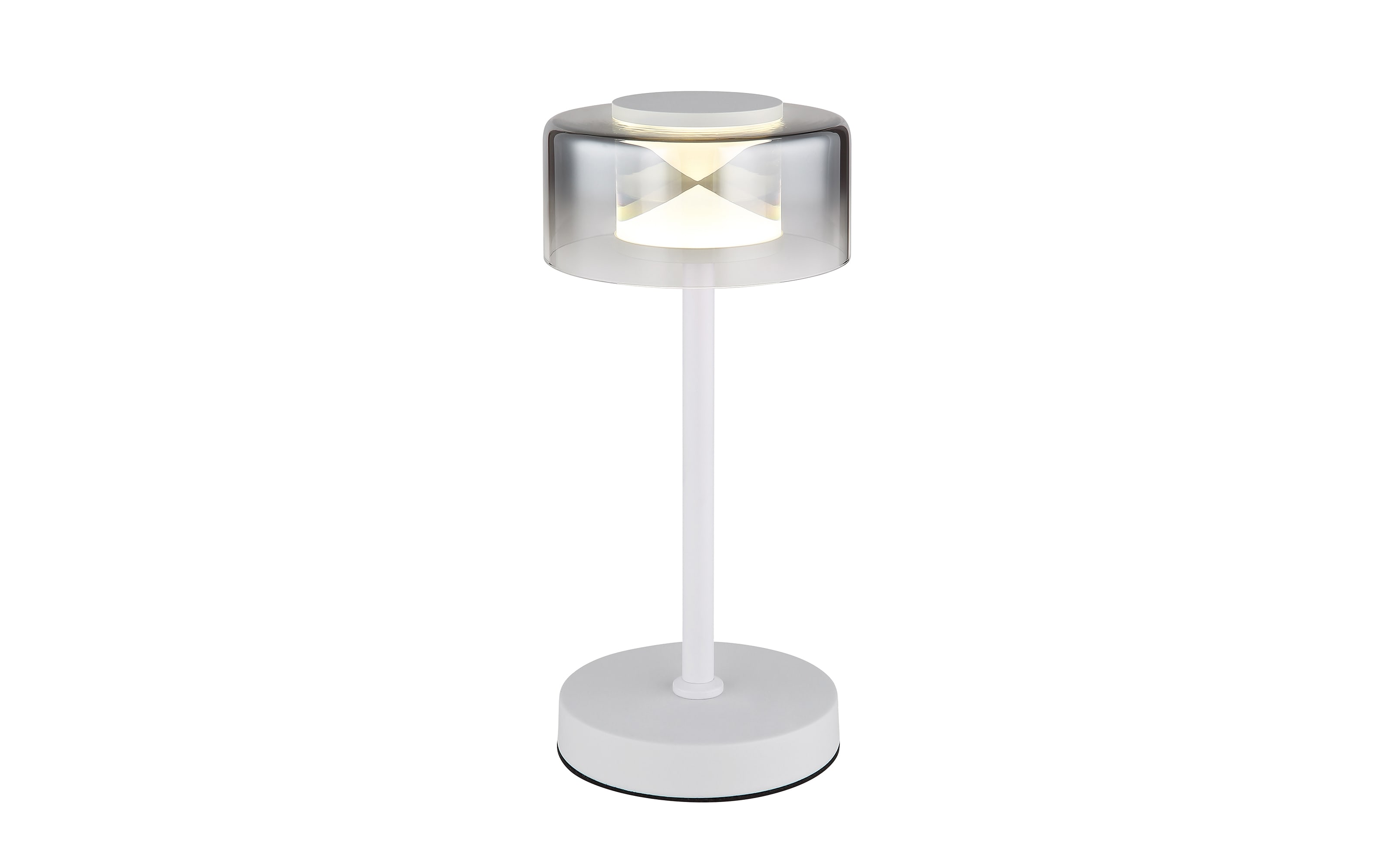 LED-Tischleuchte Belinda, weiß/rauchfarbig