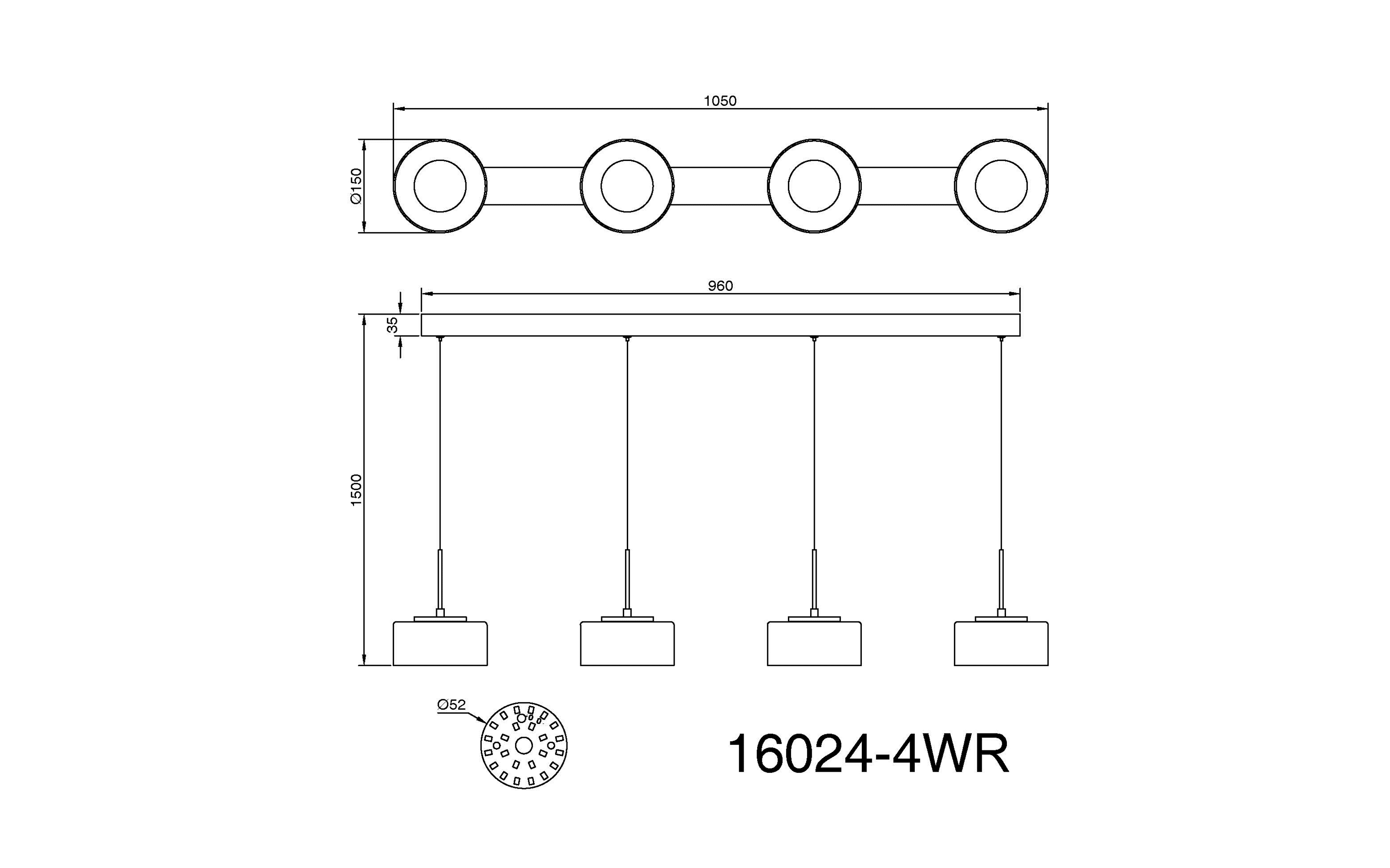 LED-Pendelleuchte Belinda, weiß/rauchfarbig
