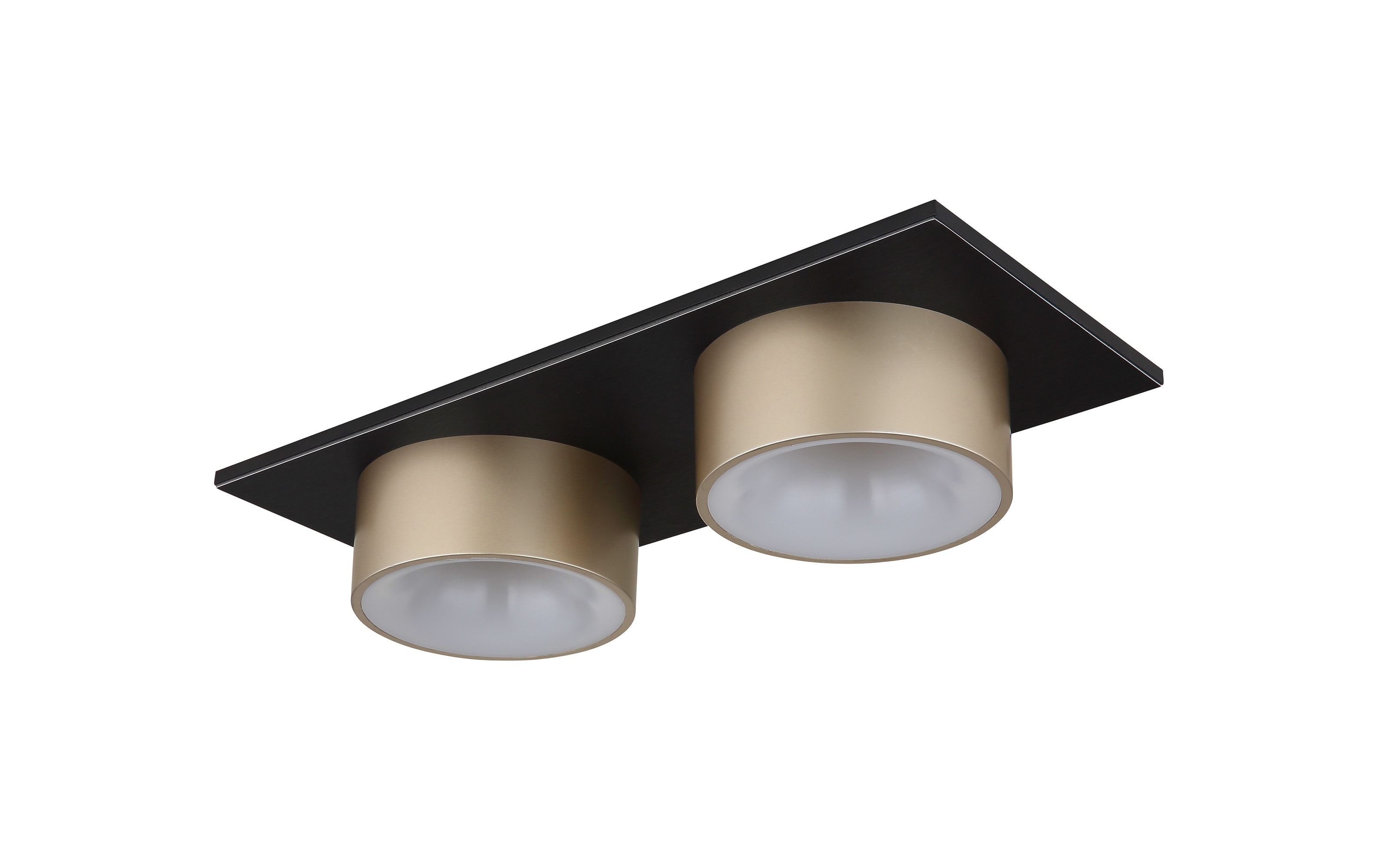 LED-Deckenleuchte Raymond, schwarz/goldfarbig