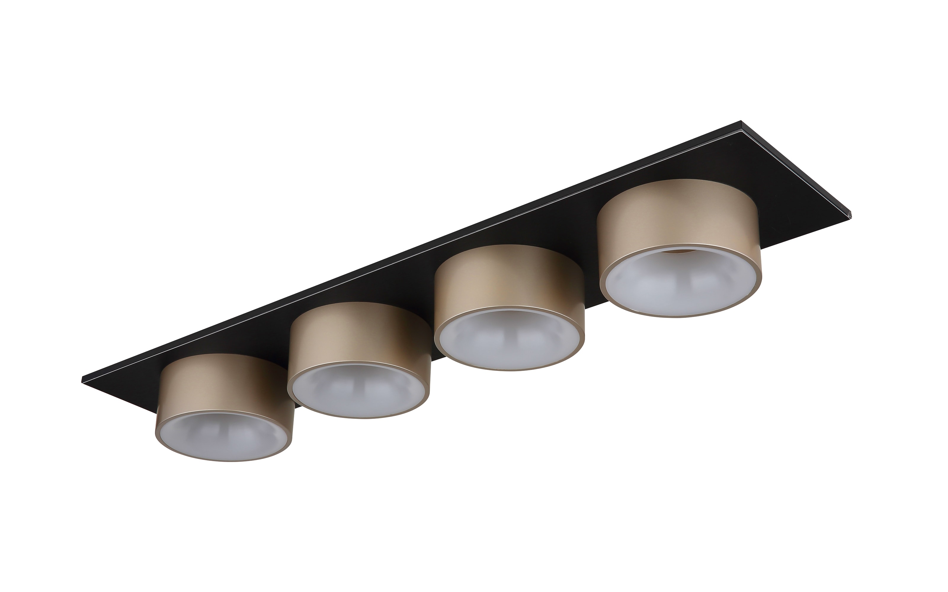 LED-Deckenleuchte Raymond, schwarz/goldfarbig