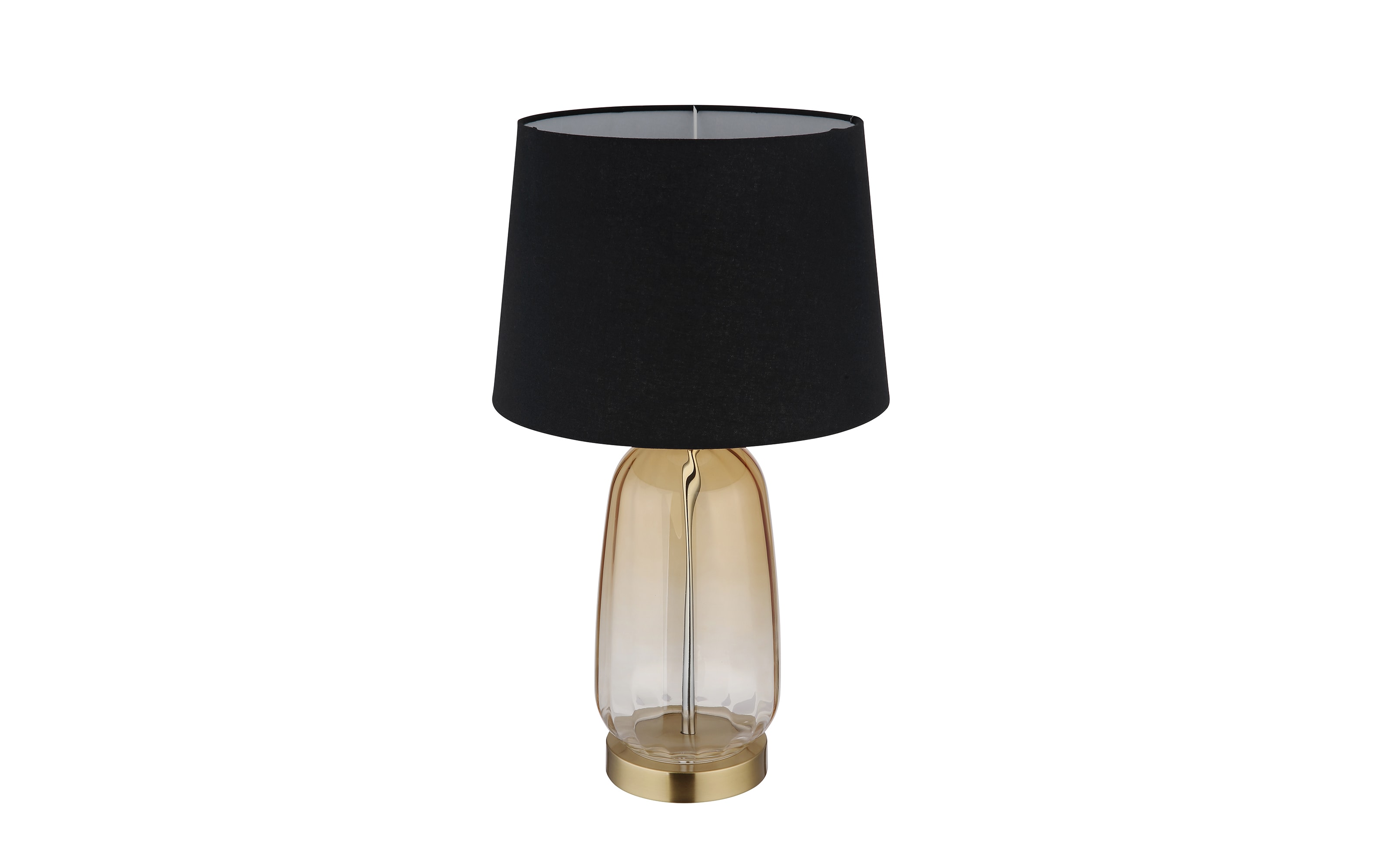 Tischleuchte Classy, amberfarbig/schwarz