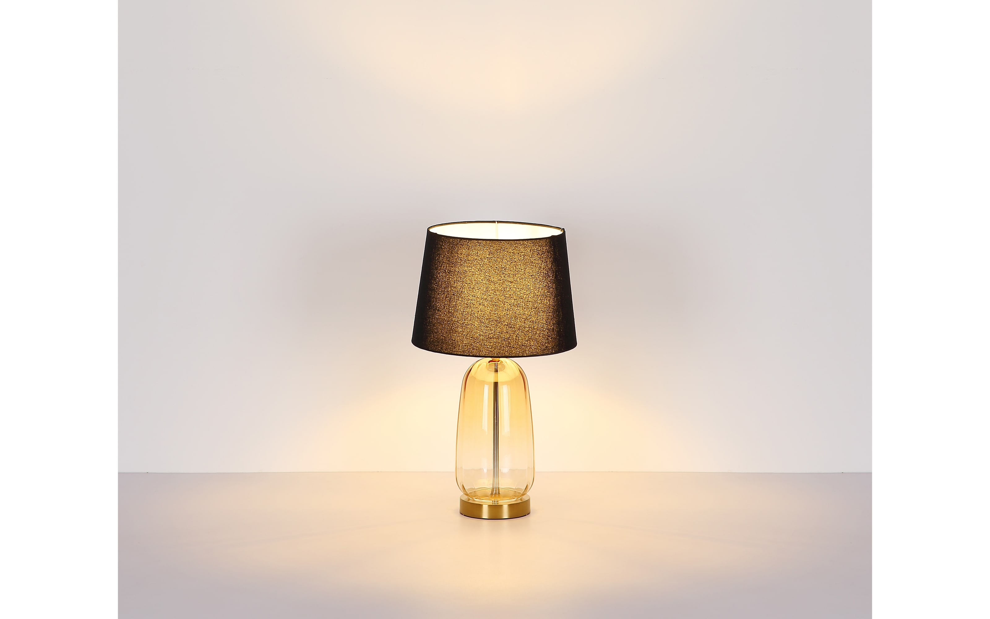 Tischleuchte Classy, amberfarbig/schwarz