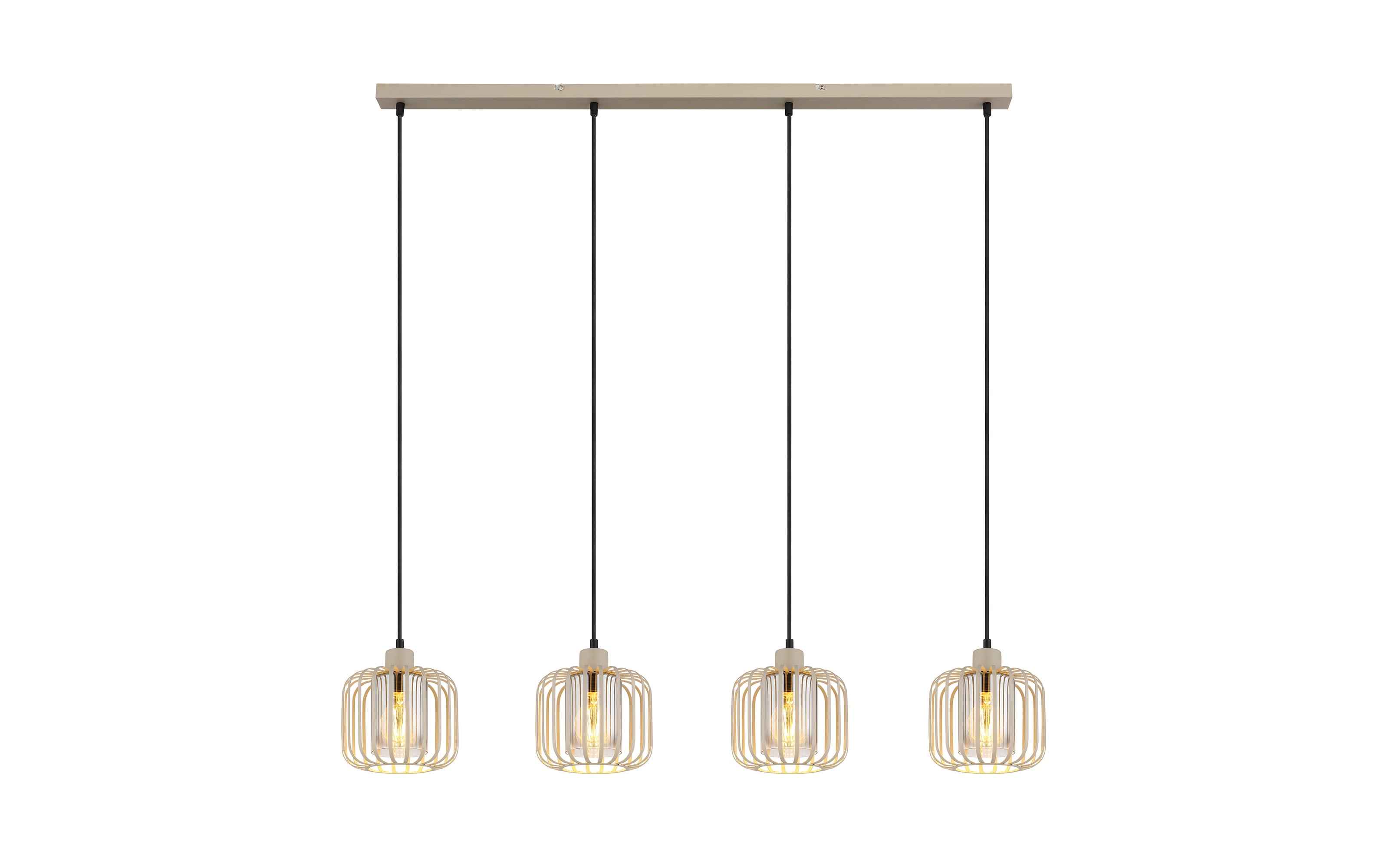 Pendelleuchte Alfred, sandfarbig, 4-flammig