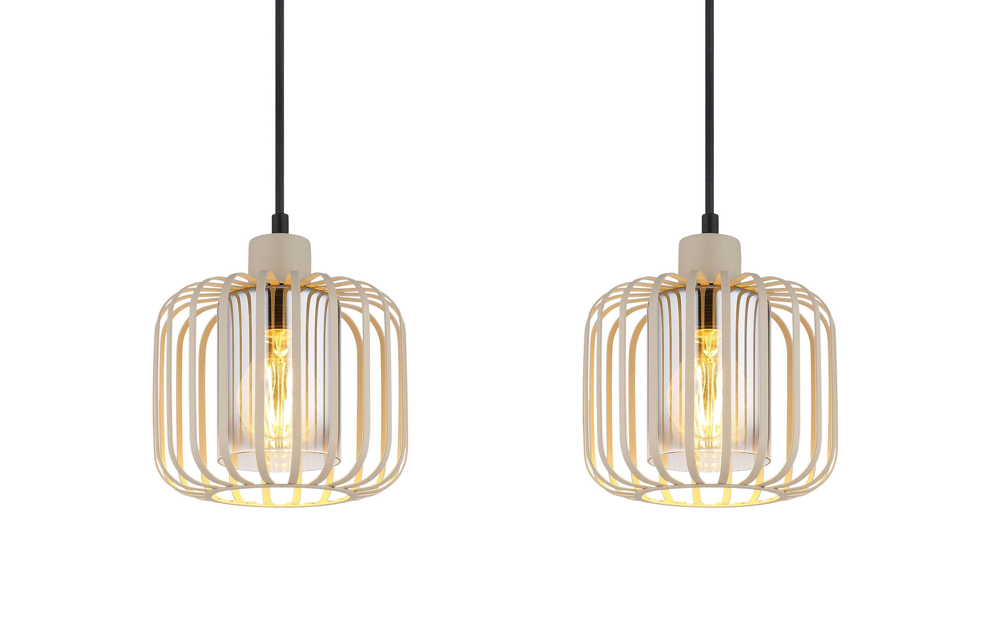 Pendelleuchte Alfred, sandfarbig, 4-flammig