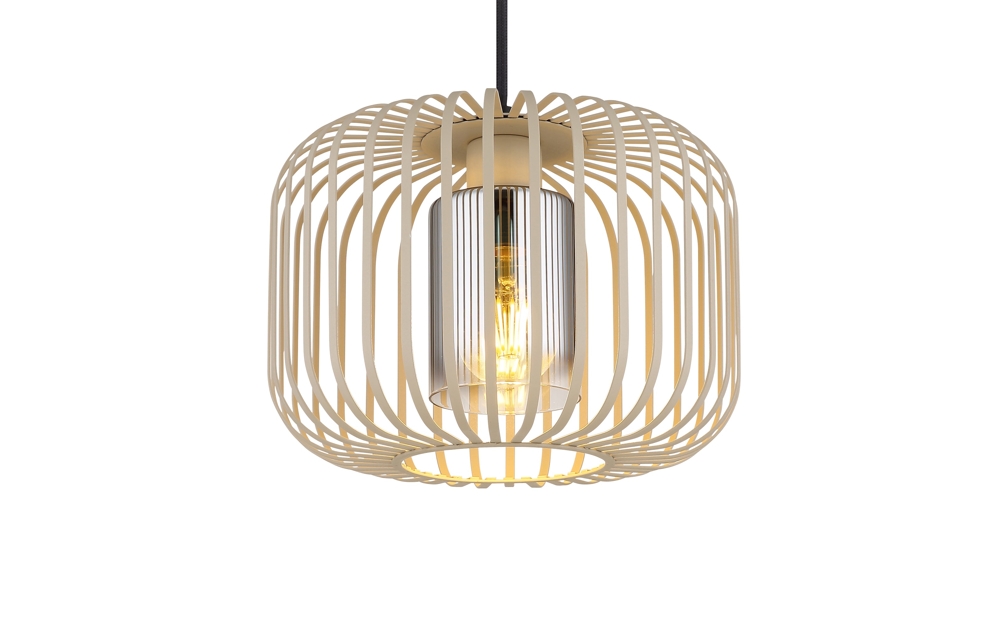 Pendelleuchte Alfred, sandfarbig, 1-flammig, 28 cm