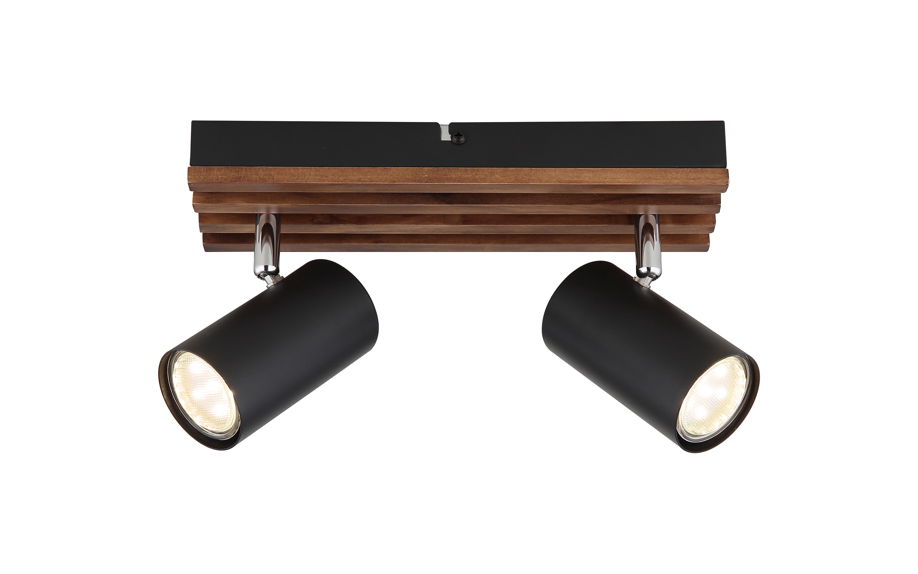 Deckenleuchte Kayden, dunkelbraun/schwarz, 2-flammig