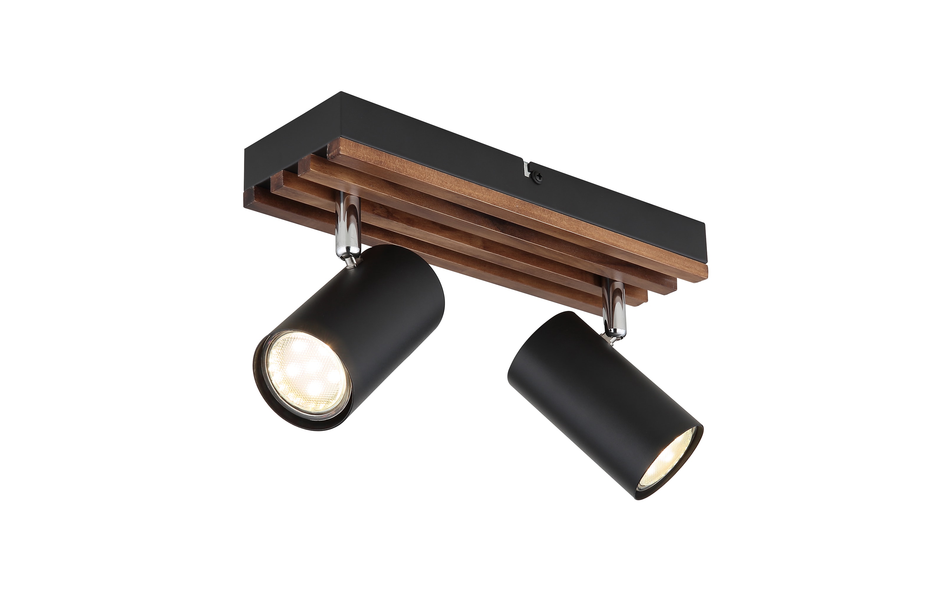 Deckenleuchte Kayden, dunkelbraun/schwarz, 2-flammig