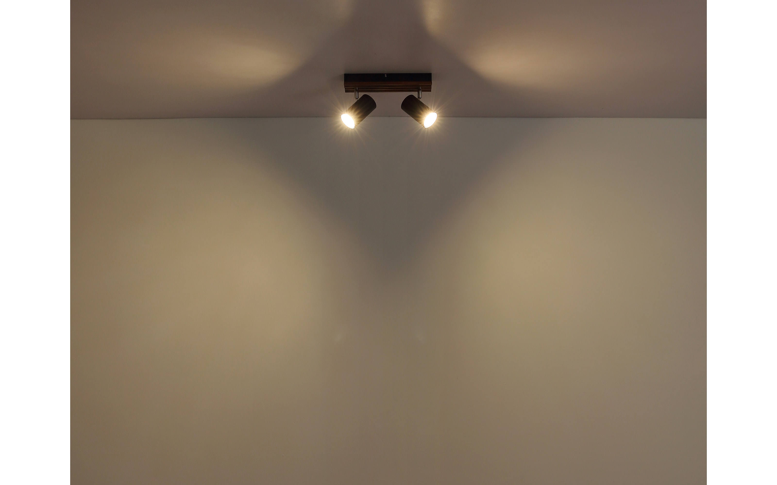 Deckenleuchte Kayden, dunkelbraun/schwarz, 2-flammig