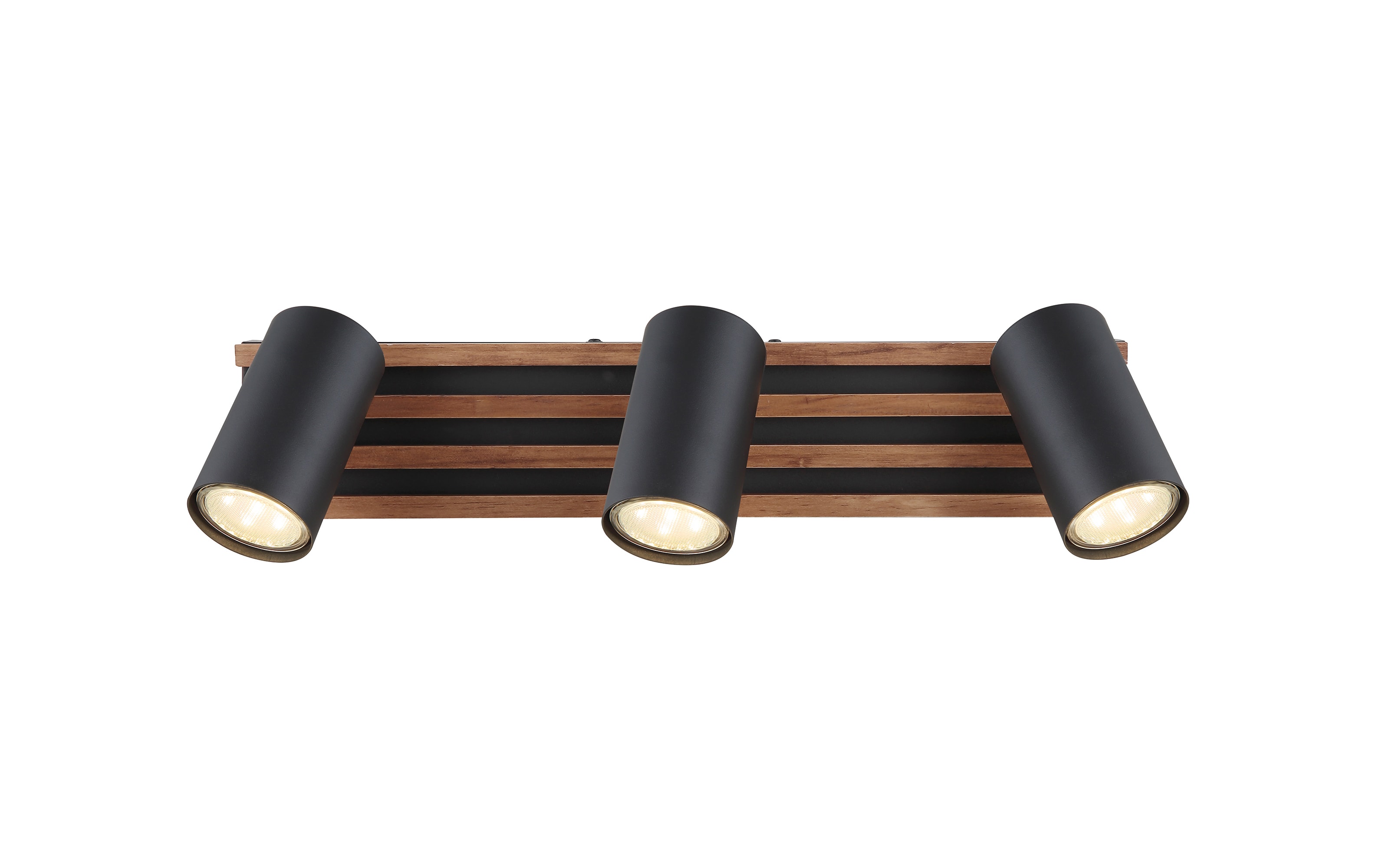 Deckenleuchte Kayden, dunkelbraun/schwarz, 3-flammig