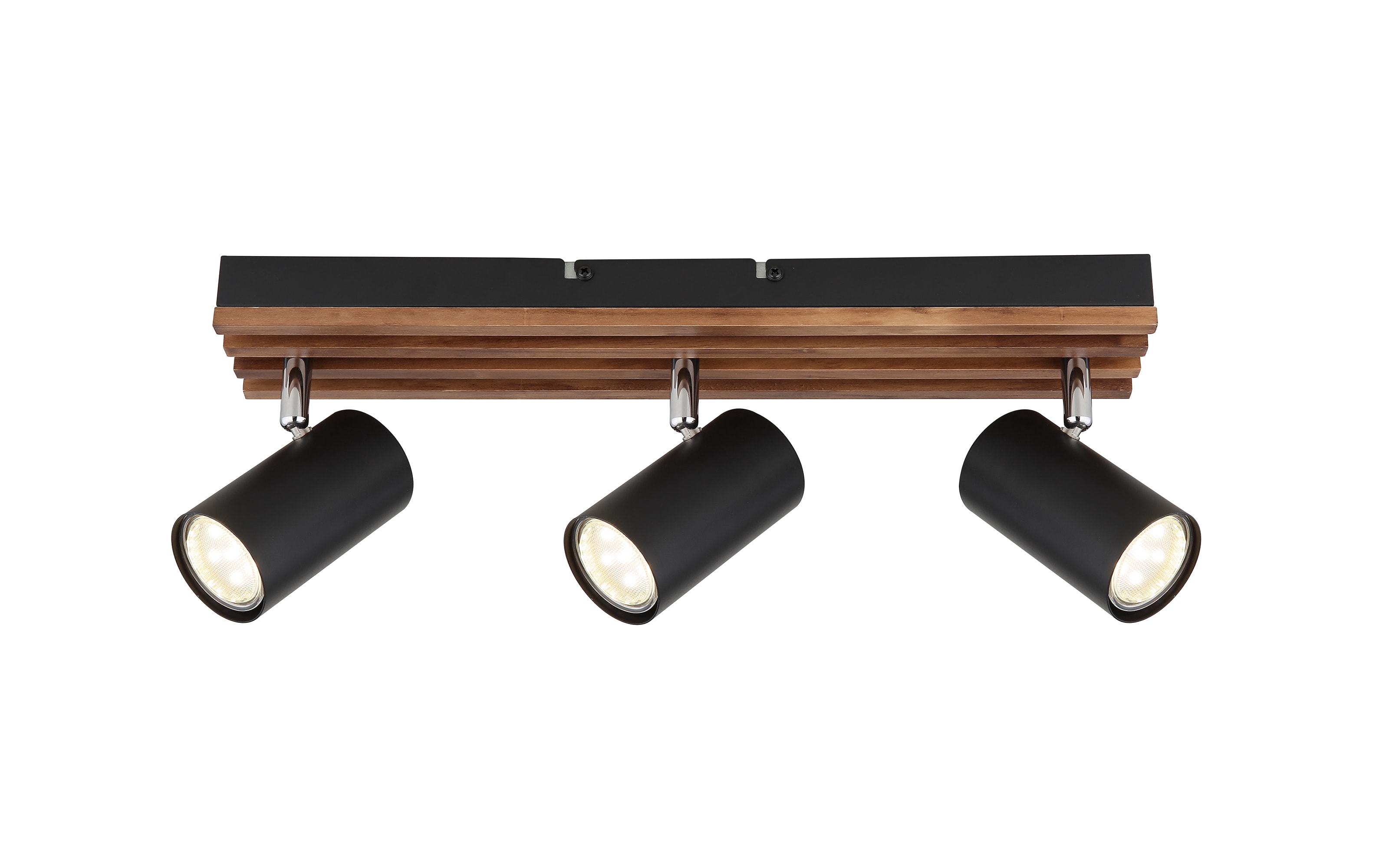 Deckenleuchte Kayden, dunkelbraun/schwarz, 3-flammig