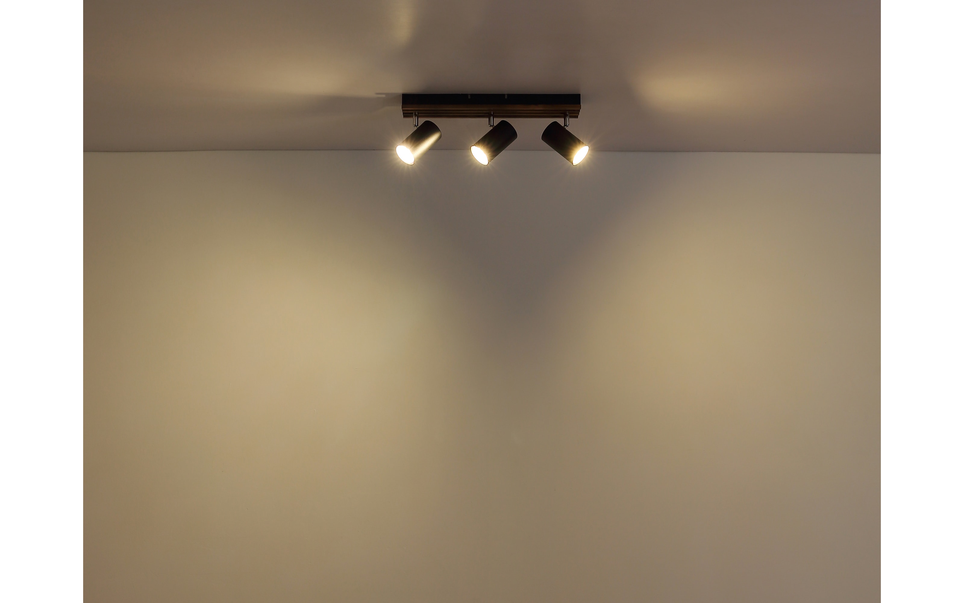 Deckenleuchte Kayden, dunkelbraun/schwarz, 3-flammig