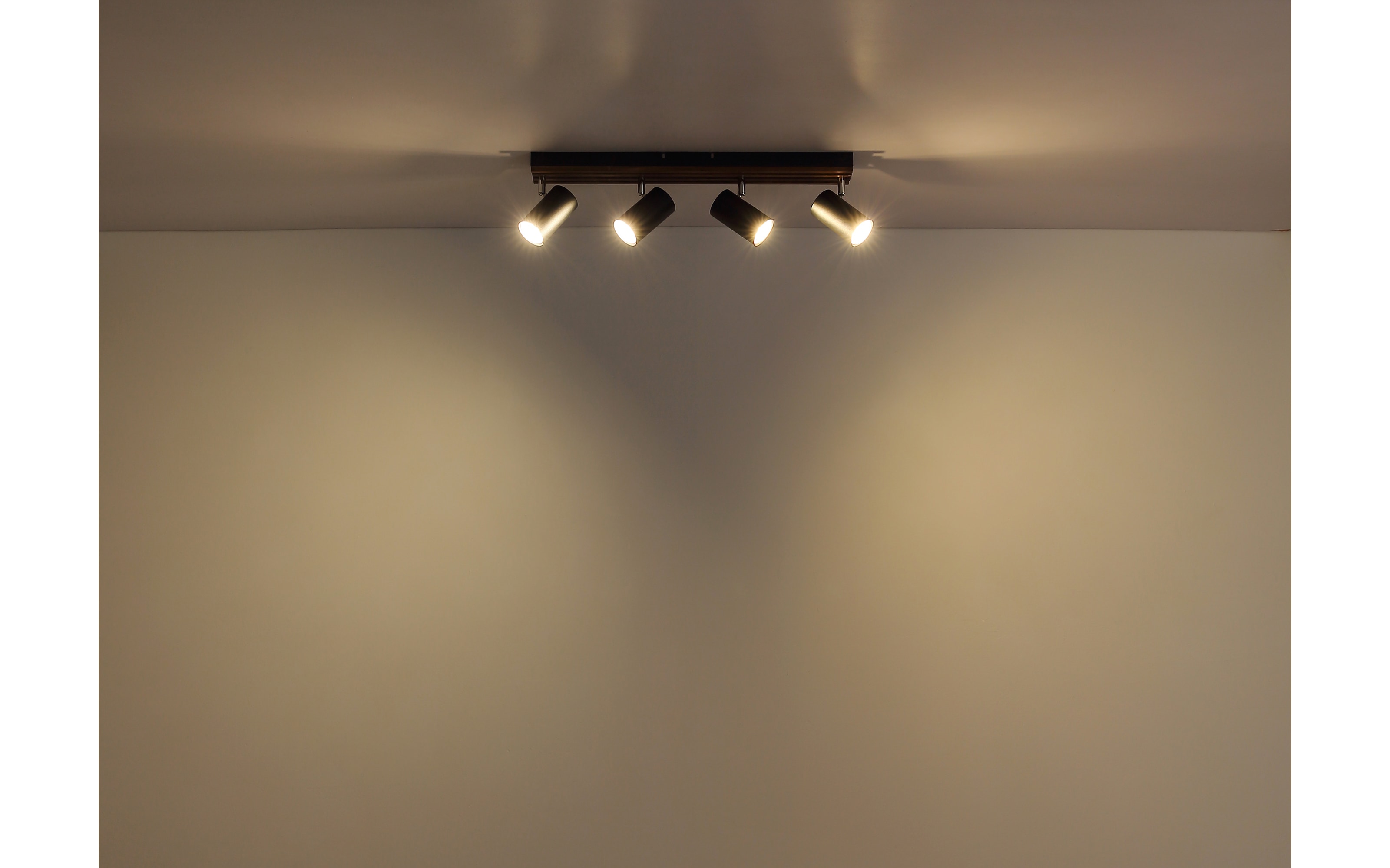 Wandleuchte Kayden, dunkelbraun/schwarz, 4-flammig