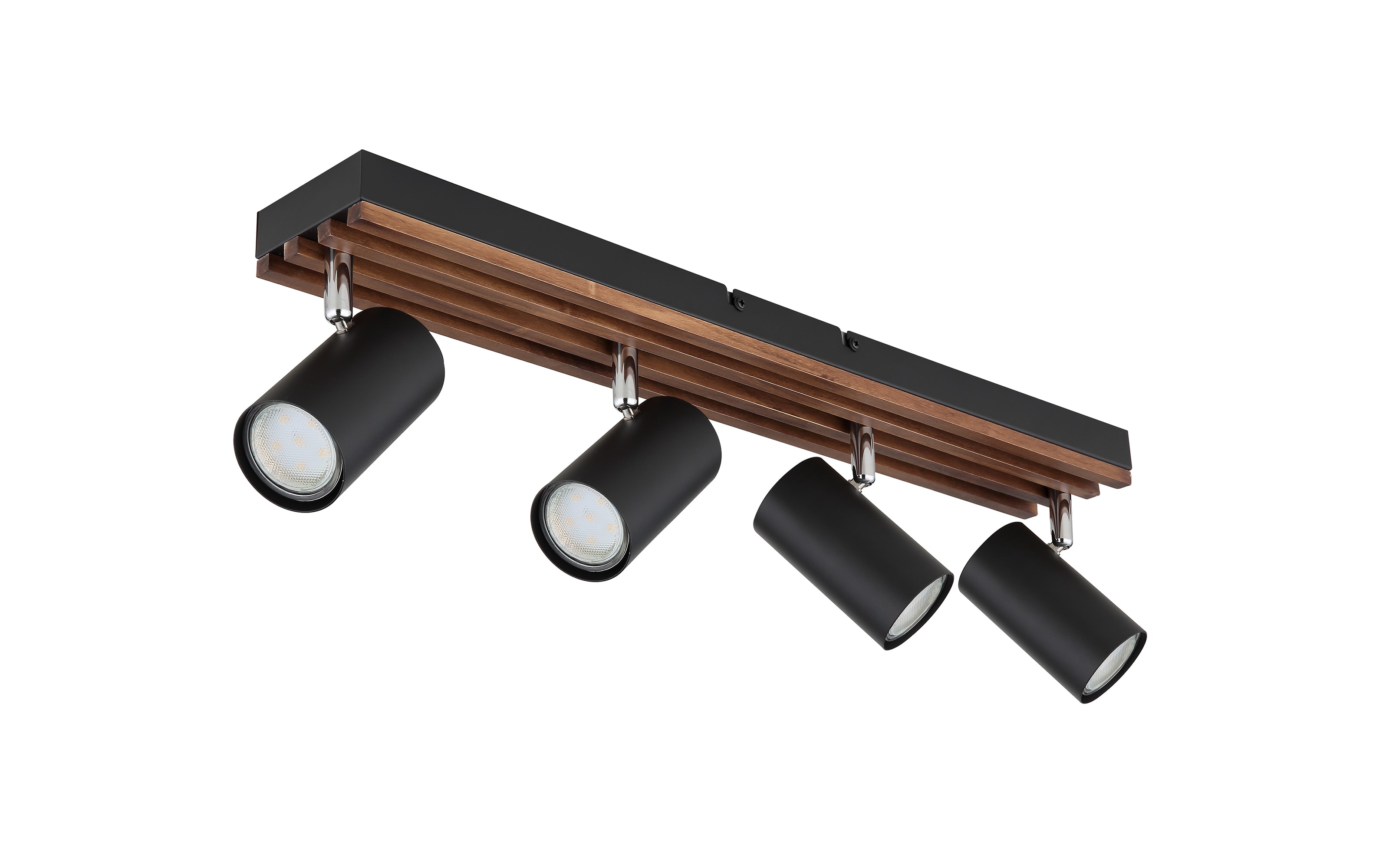 Wandleuchte Kayden, dunkelbraun/schwarz, 4-flammig