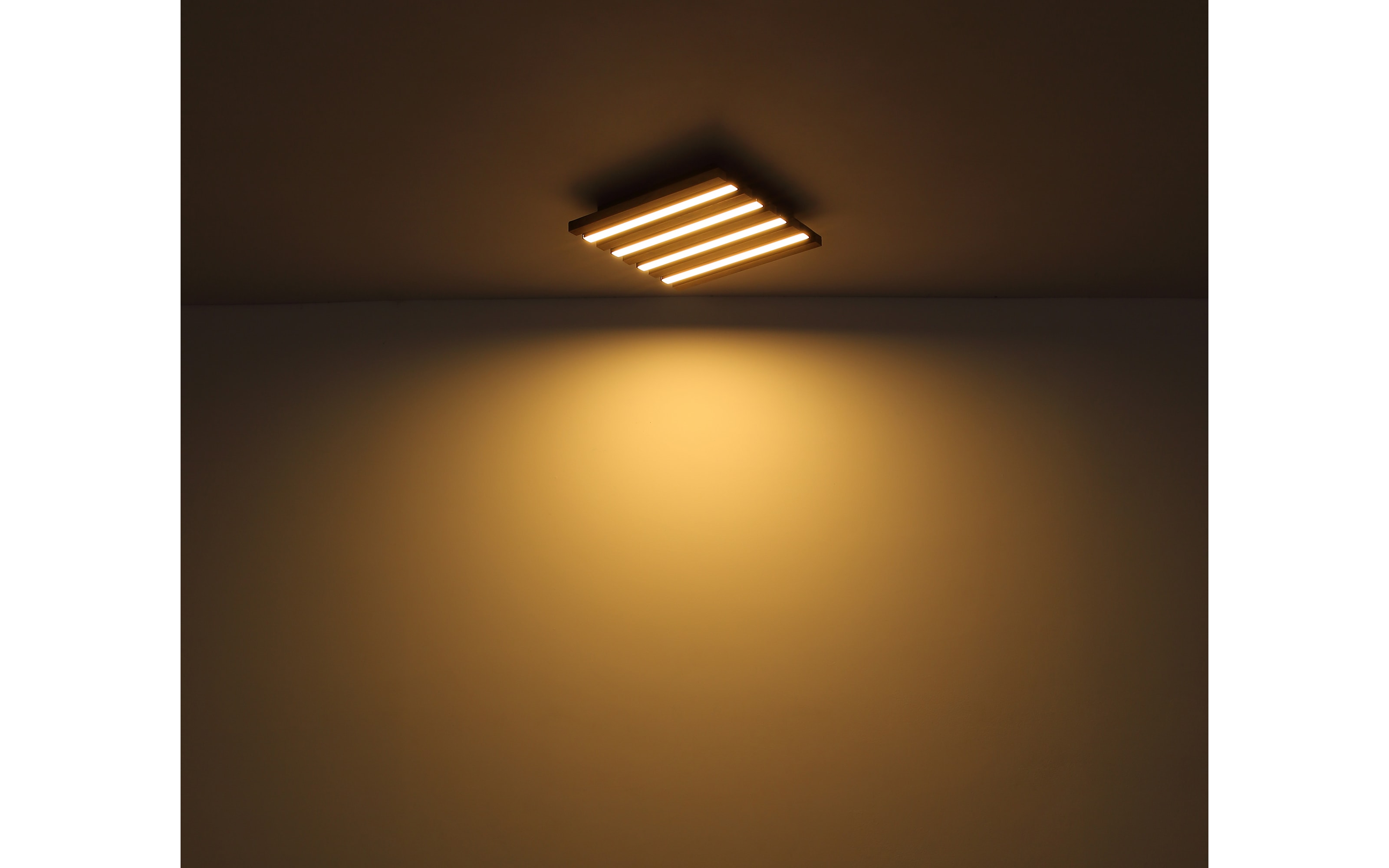 Deckenleuchte Hayden, dunkelbraun/schwarz