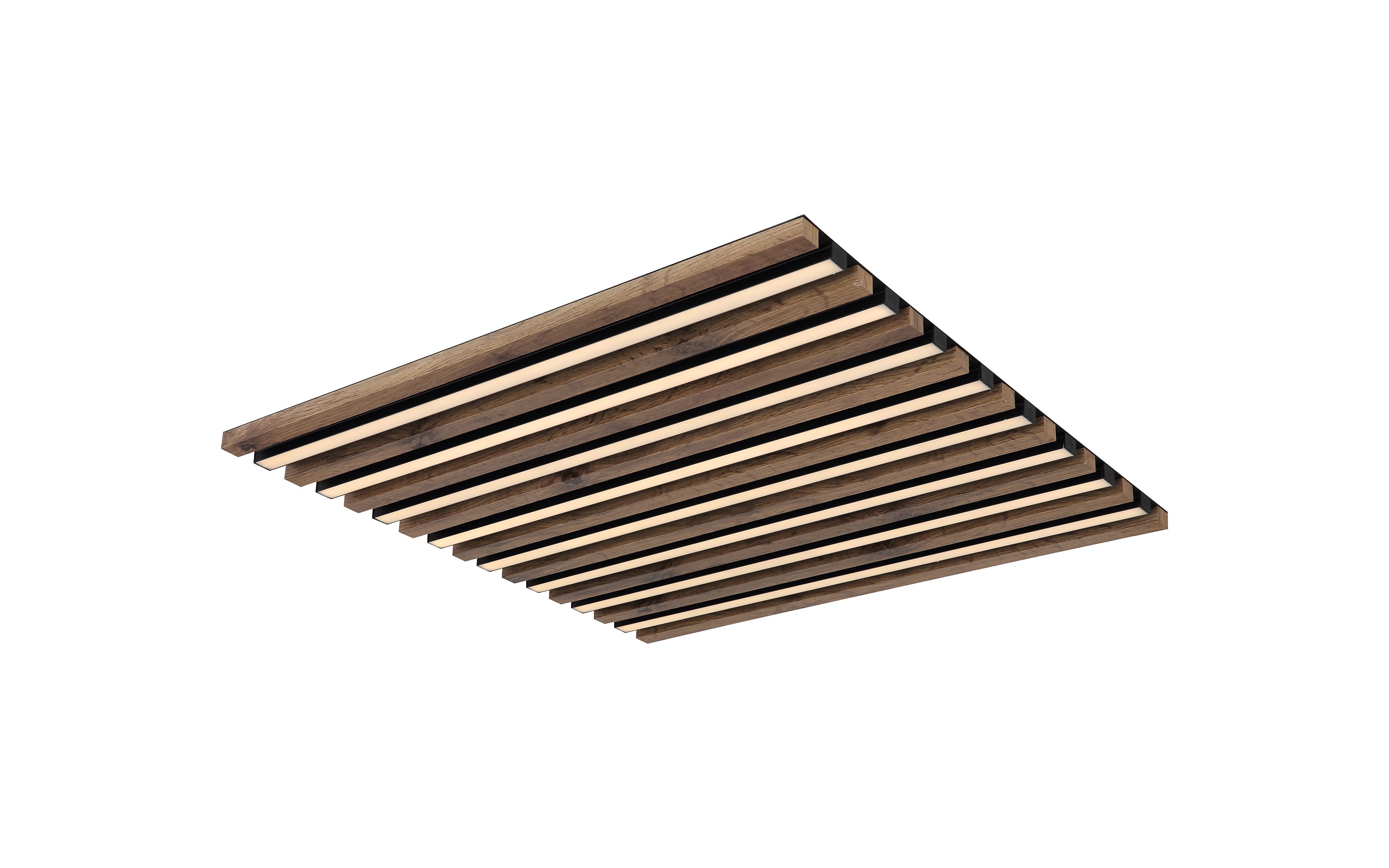 Deckenleuchte Hayden, dunkelbraun/schwarz, inkl. Fernbedienung 