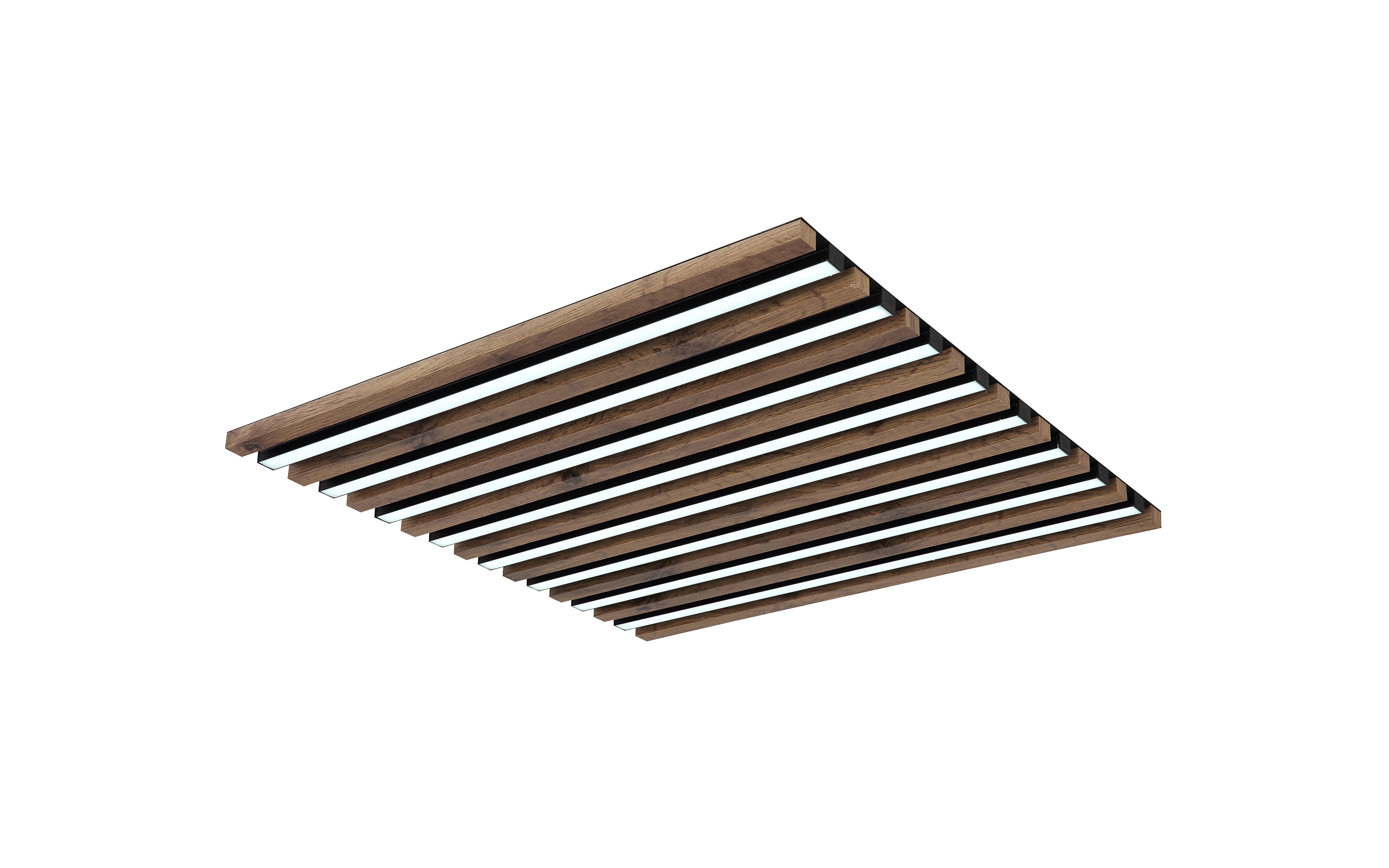 Deckenleuchte Hayden, dunkelbraun/schwarz, inkl. Fernbedienung 