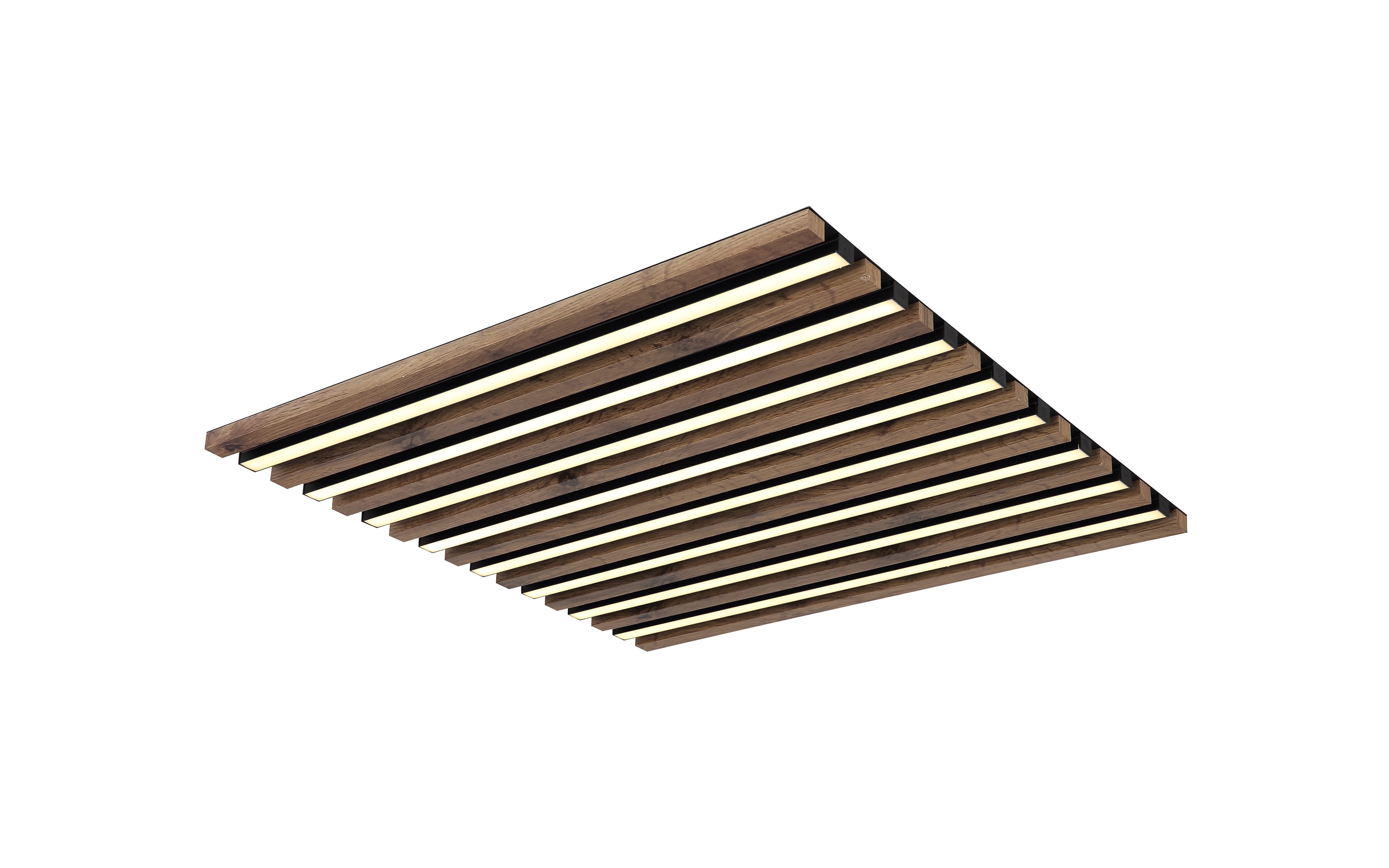 Deckenleuchte Hayden, dunkelbraun/schwarz, inkl. Fernbedienung 