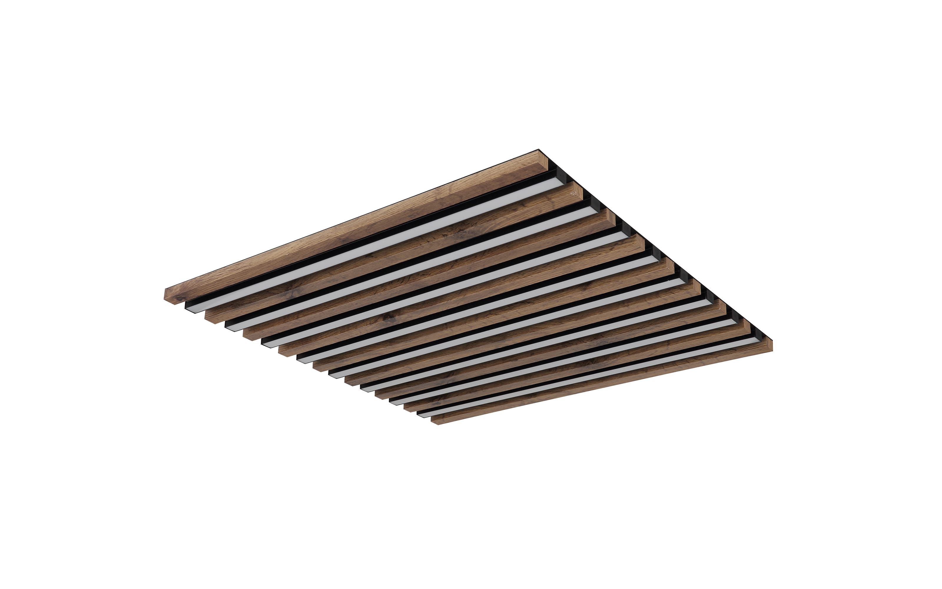 Deckenleuchte Hayden, dunkelbraun/schwarz, inkl. Fernbedienung 