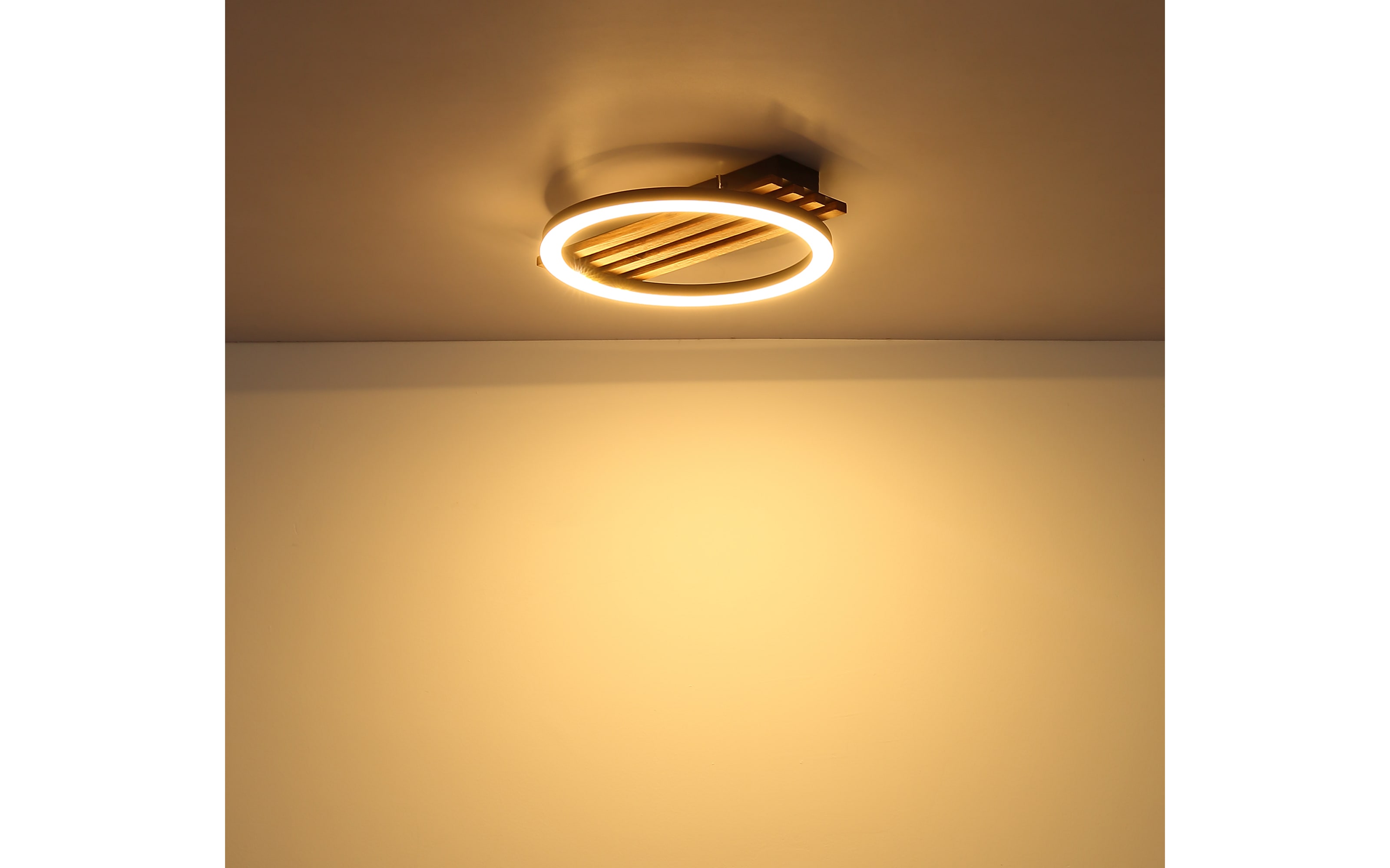 LED-Deckenleuchte Tisha, dunkelbraun/schwarz