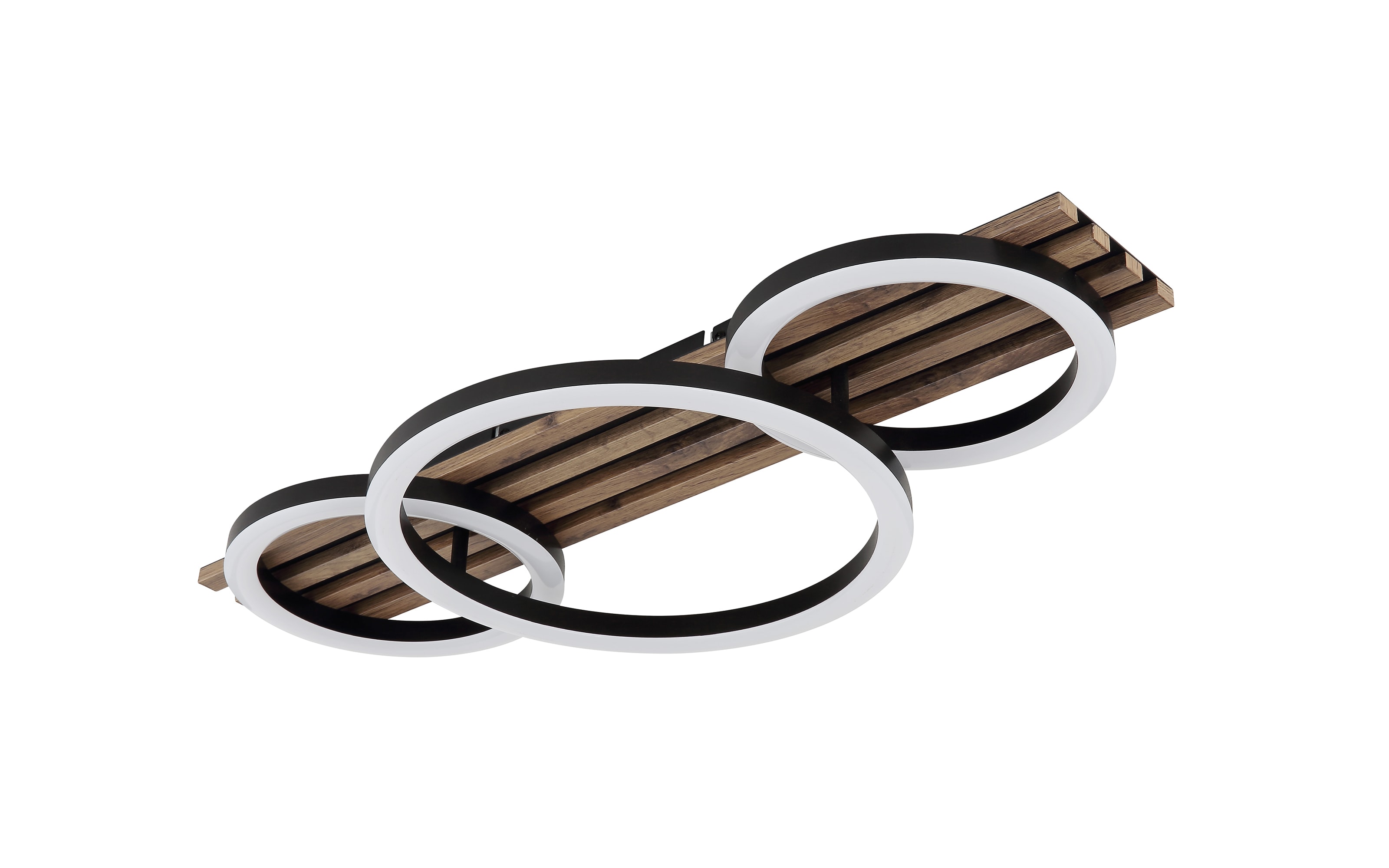 LED-Deckenleuchte Tisha, dunkelbraun/schwarz