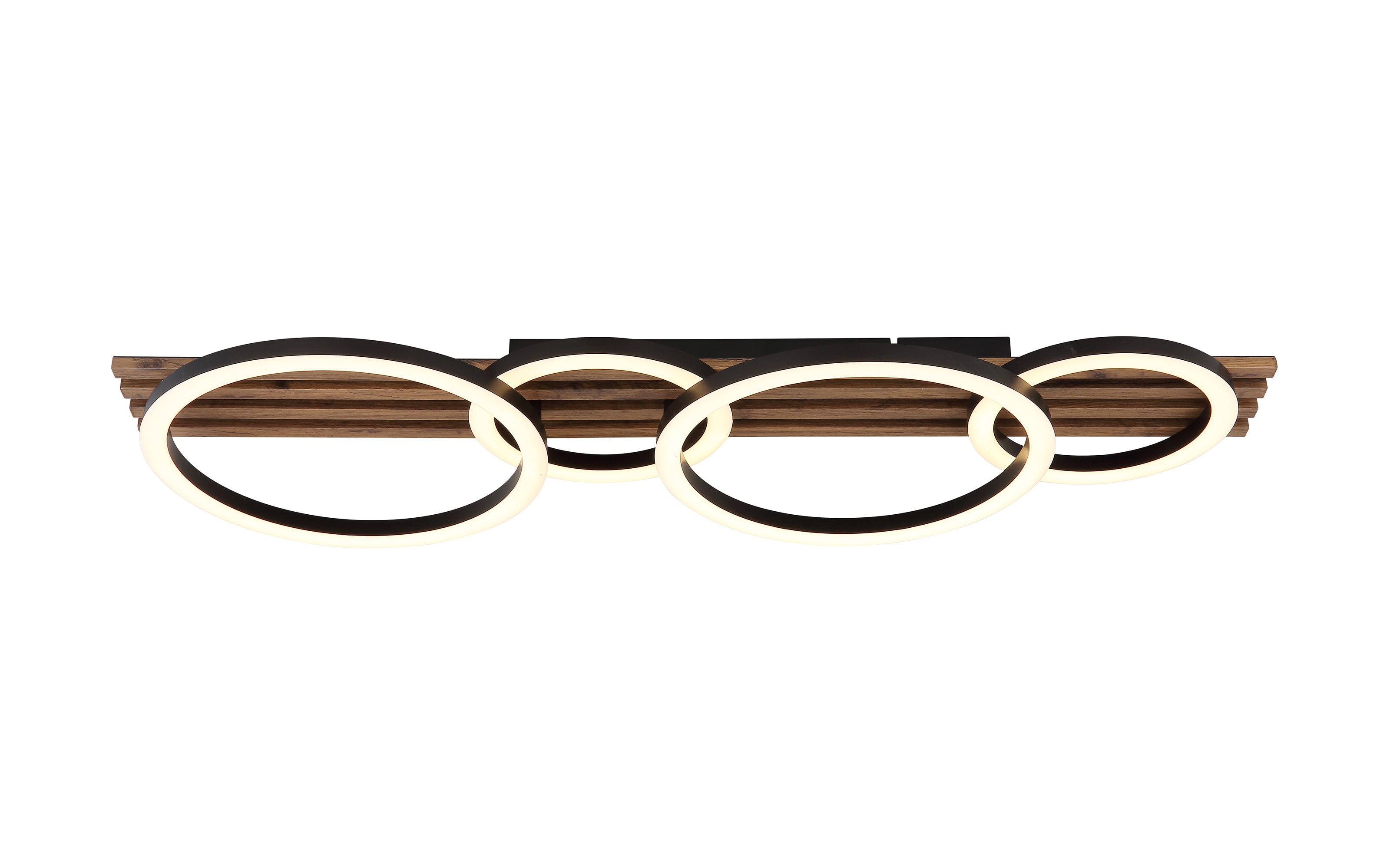 LED-Deckenleuchte Tisha, dunkelbraun/schwarz