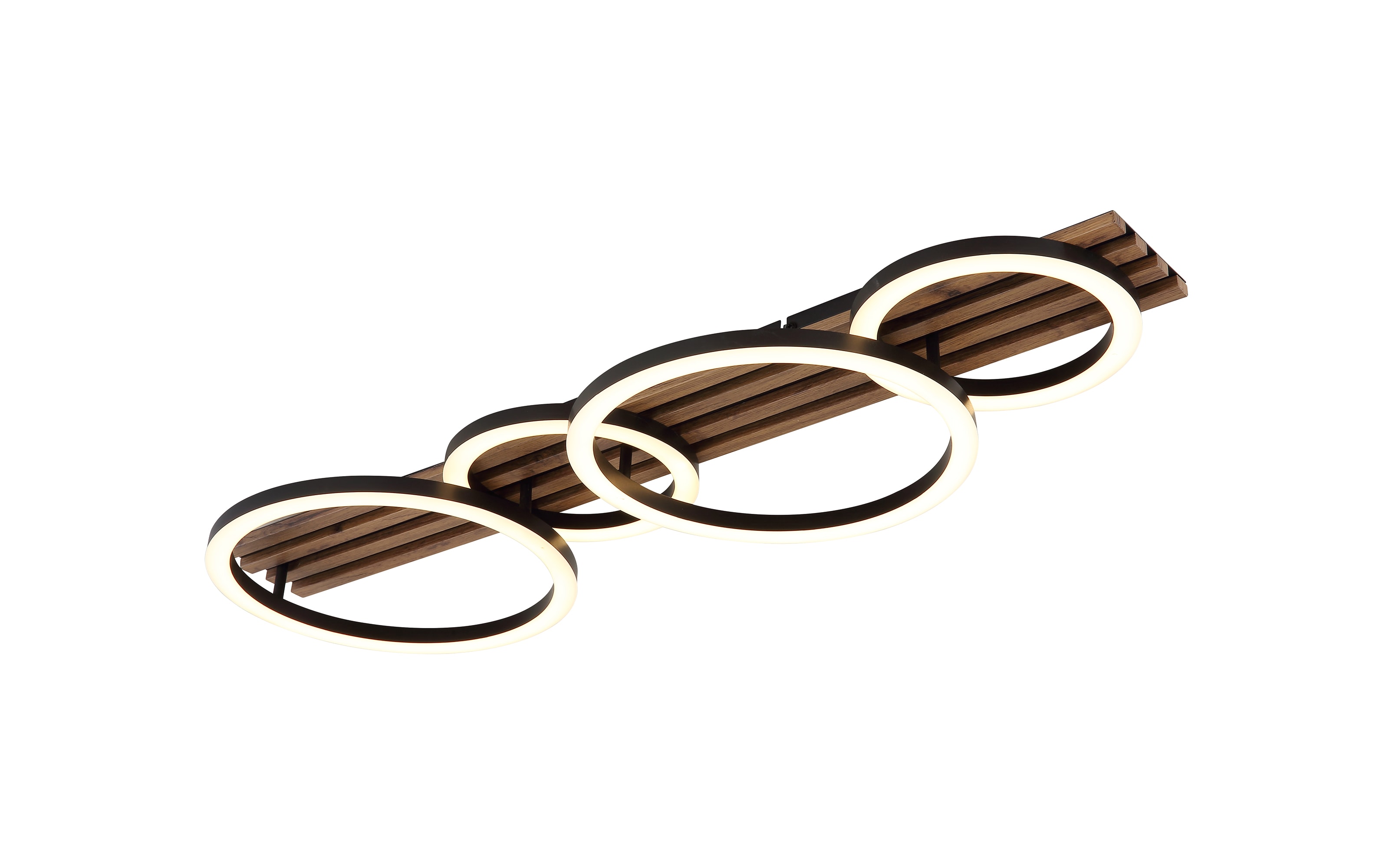 LED-Deckenleuchte Tisha, dunkelbraun/schwarz