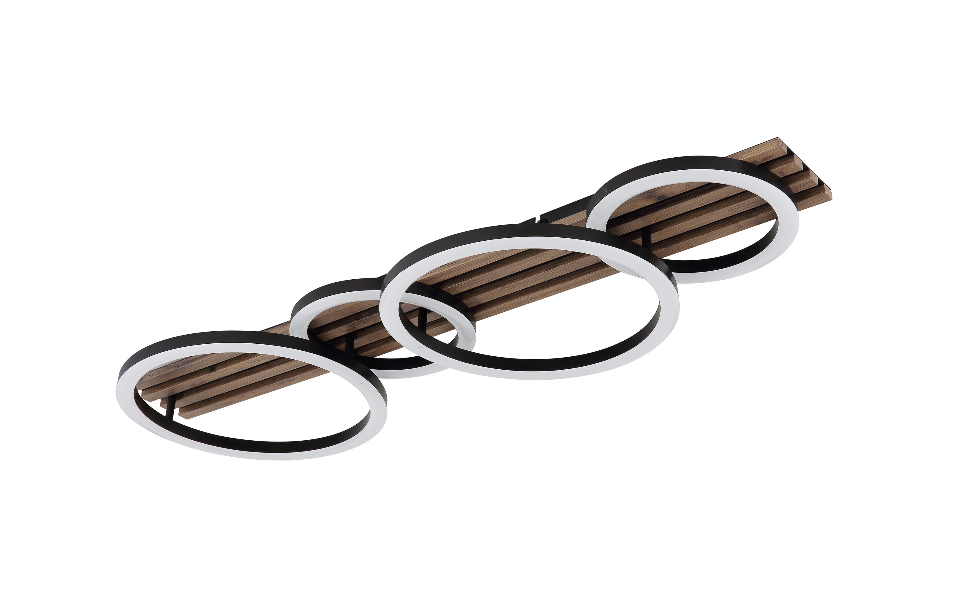 LED-Deckenleuchte Tisha, dunkelbraun/schwarz