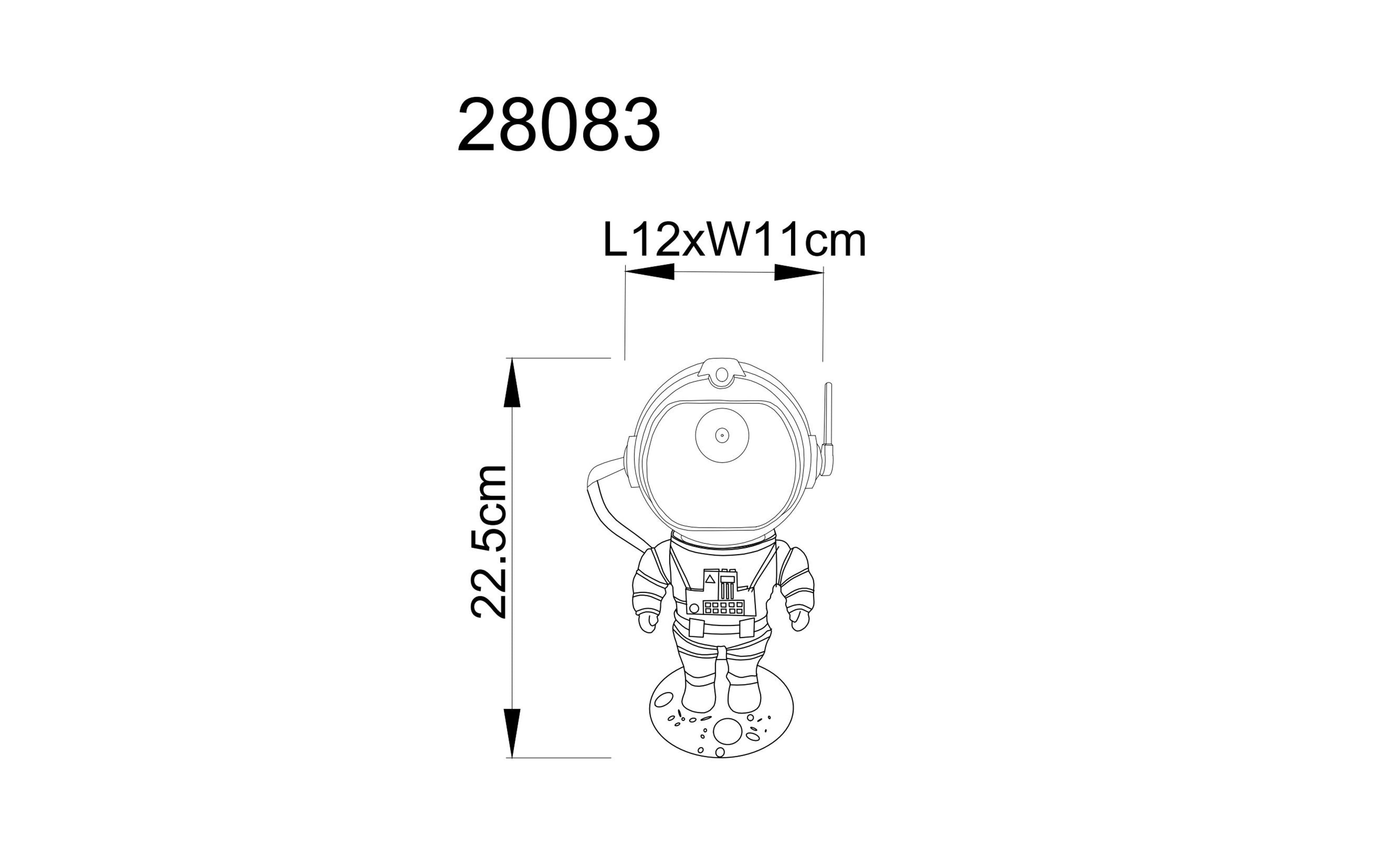 LED-Tischleuchte Cosmo, silberfarbig, inkl. RGB-Farbwechsler