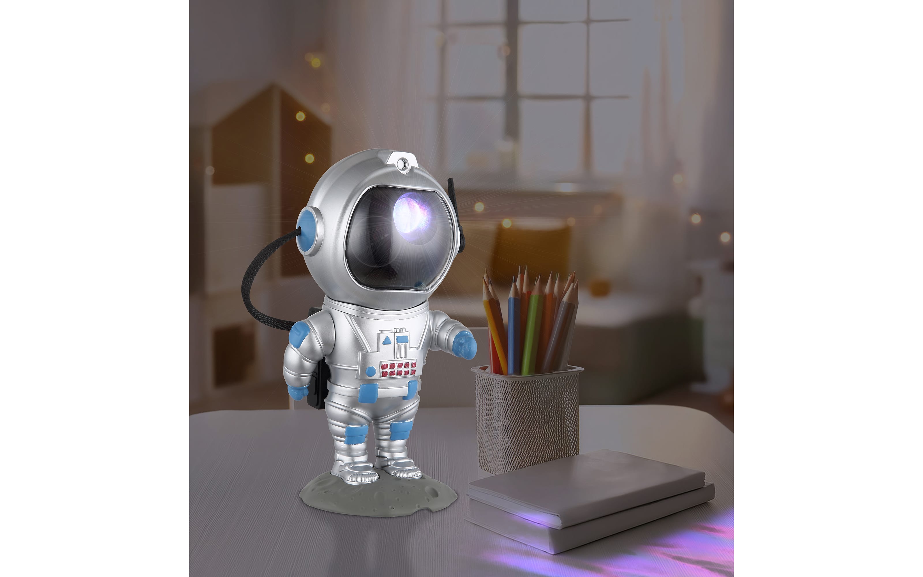 LED-Tischleuchte Cosmo, silberfarbig, inkl. RGB-Farbwechsler