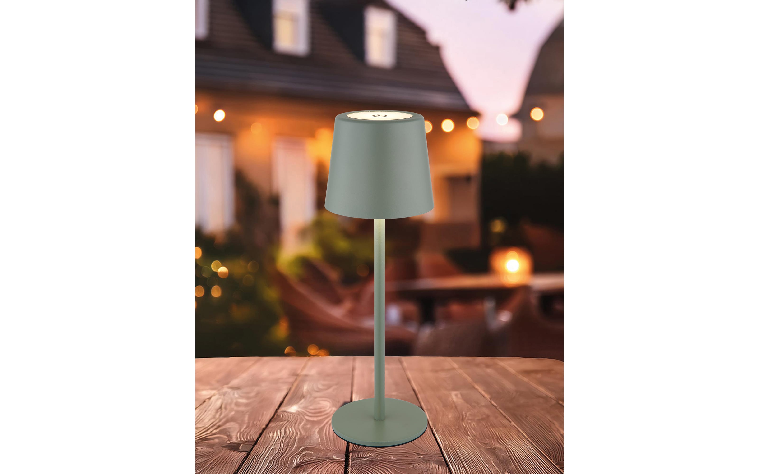 Akku-Tischleuchte Vancouver, graugrün, inkl. USB-Kabel