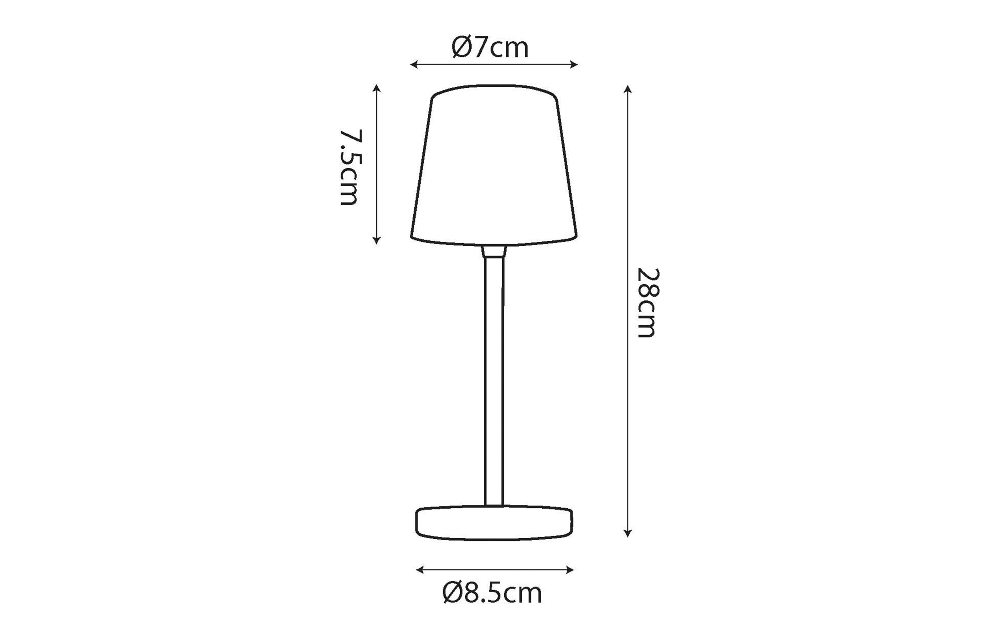 Akku-Tischleuchte Vancouver, pink, inkl. USB-Kabel
