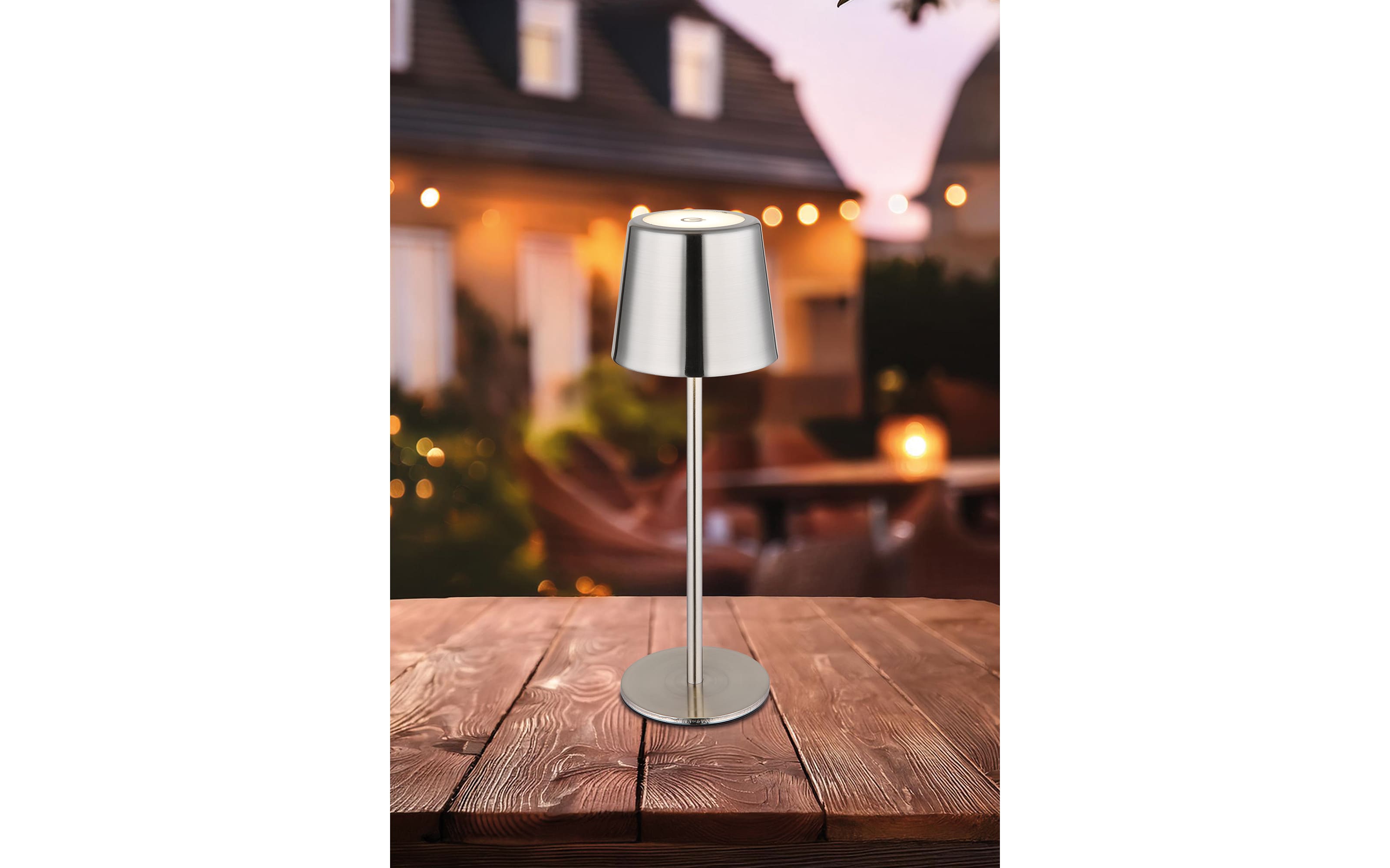 Akku-Tischleuchte Vancouver, nickel, inkl. USB-Kabel