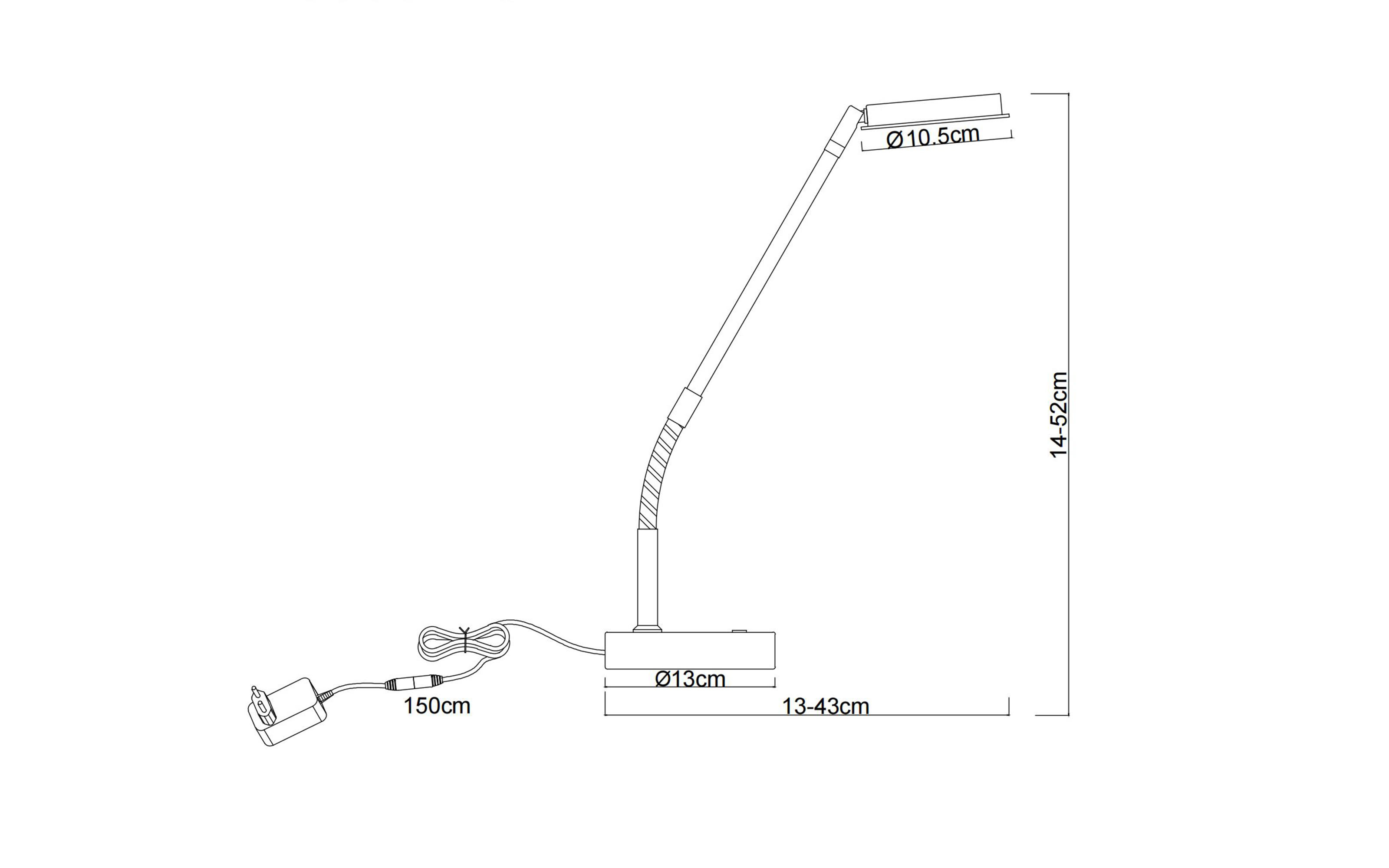 LED-Tischleuchte Silvio, schwarz, inkl. Memoryfunktion