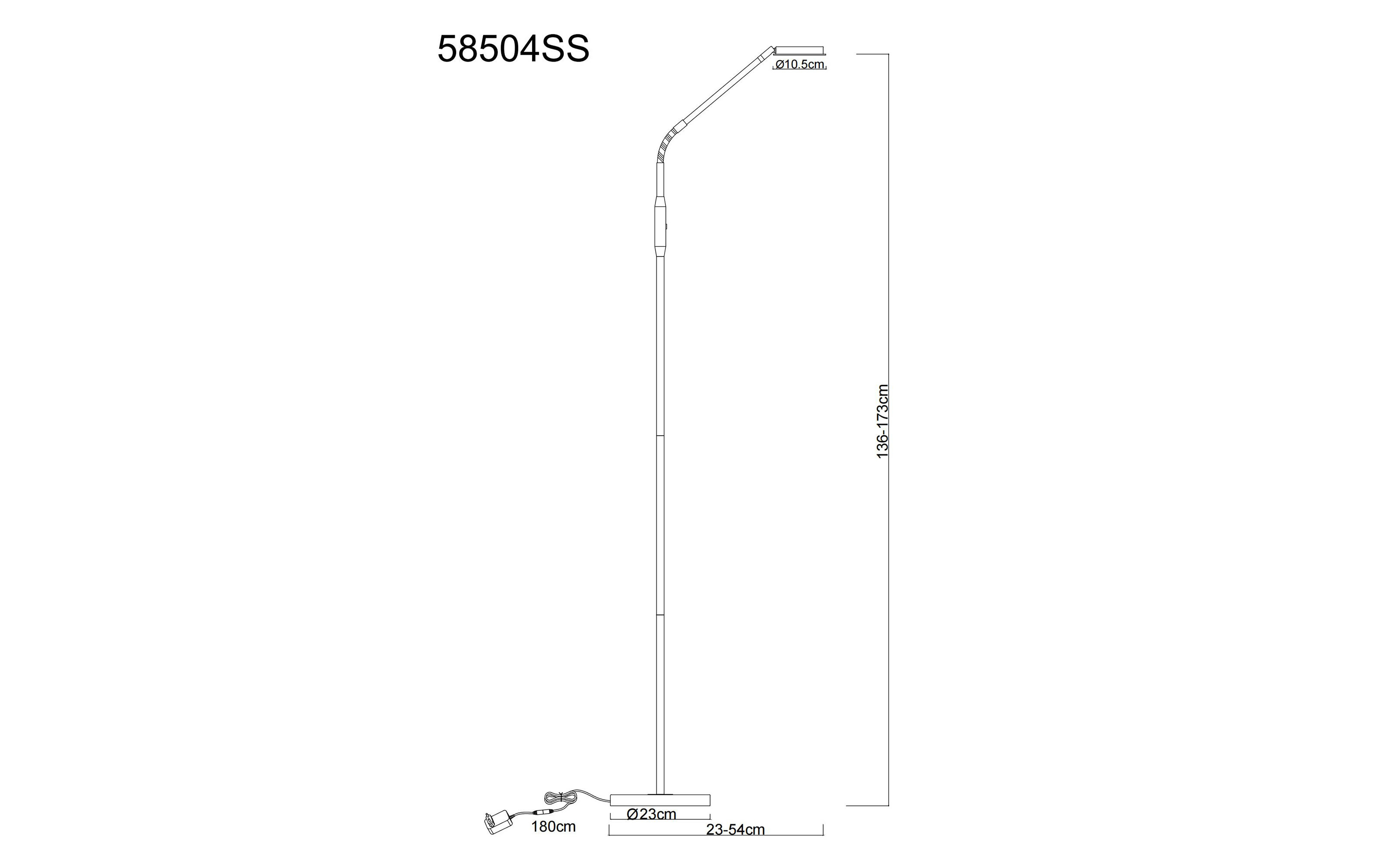 LED-Standleuchte Silvio, schwarz, inkl. Memoryfunktion