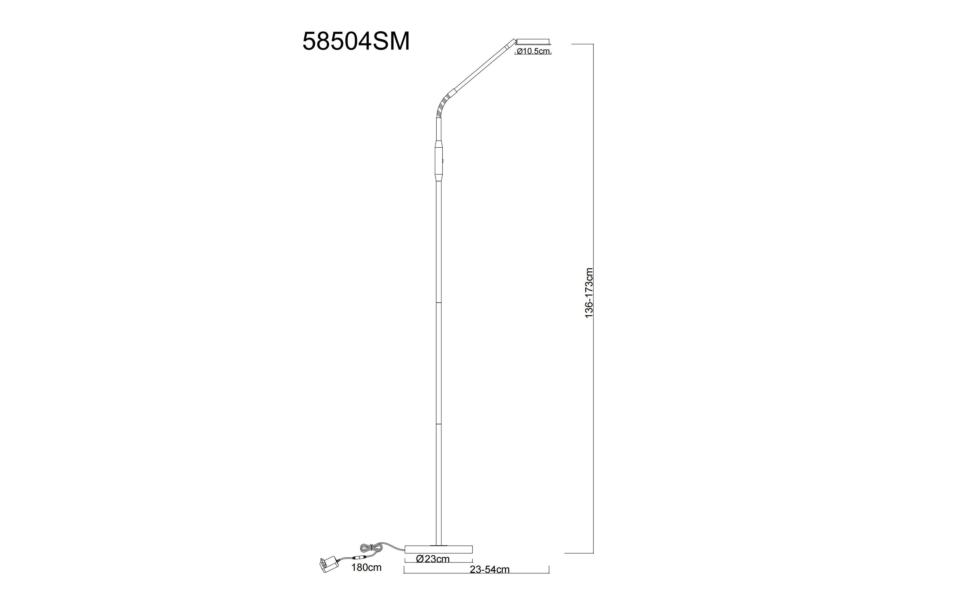 LED-Standleuchte Silvio, messing, inkl. Memoryfunktion