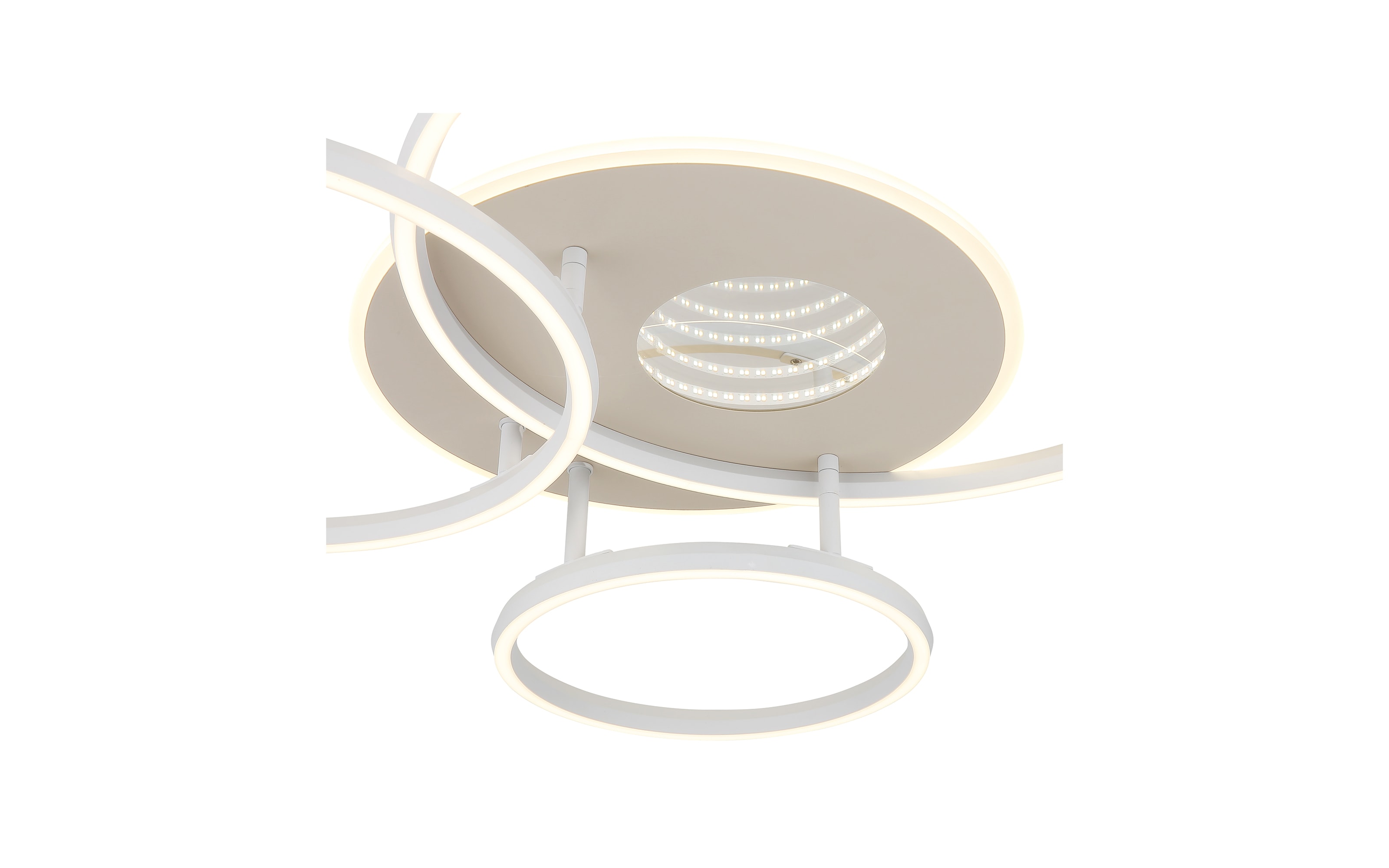 LED-Deckenleuchte Invertina, sandfarbig, inkl. Fernbedienung 