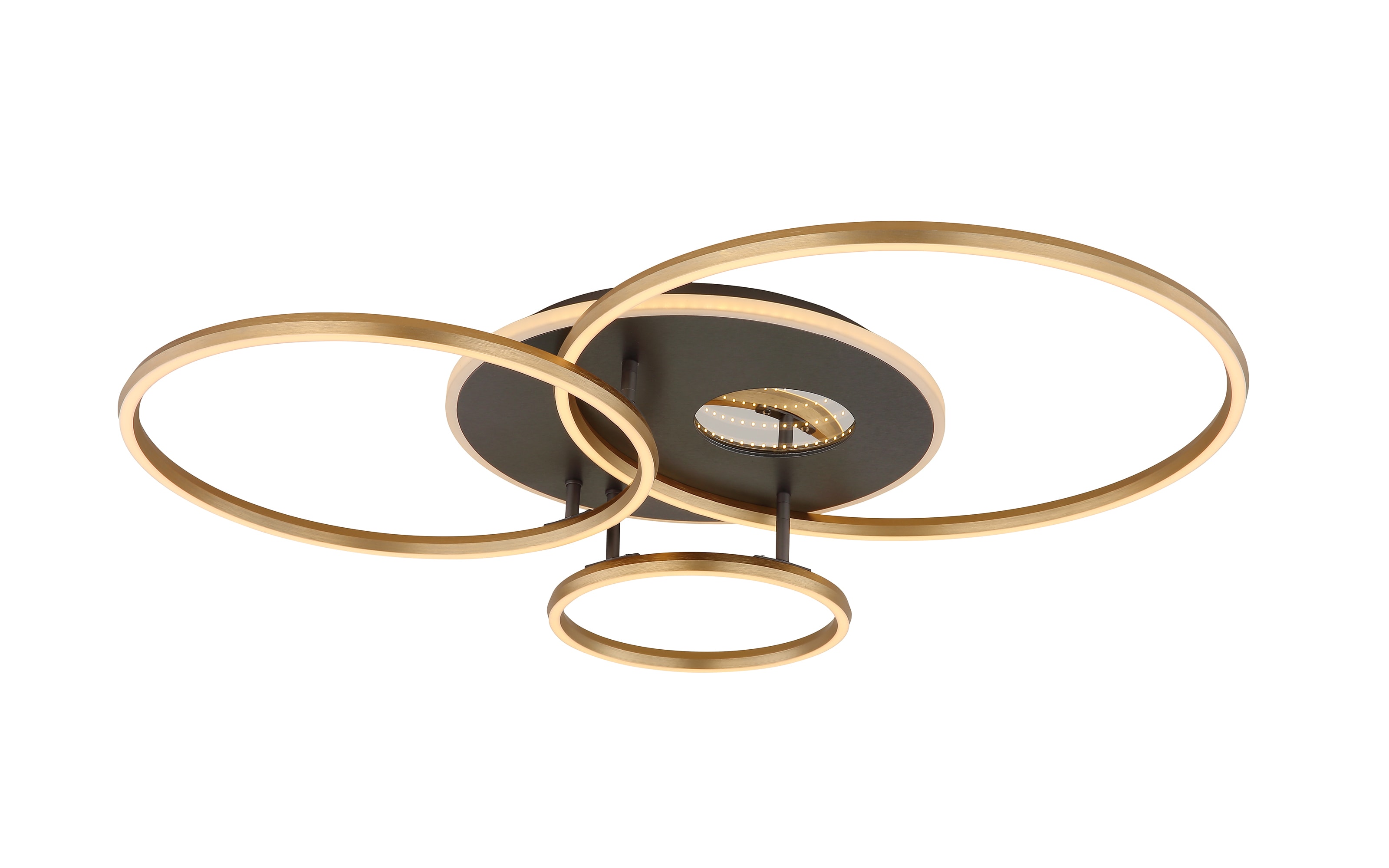 LED-Deckenleuchte Invertina, goldfarbig, inkl. Fernbedienung 