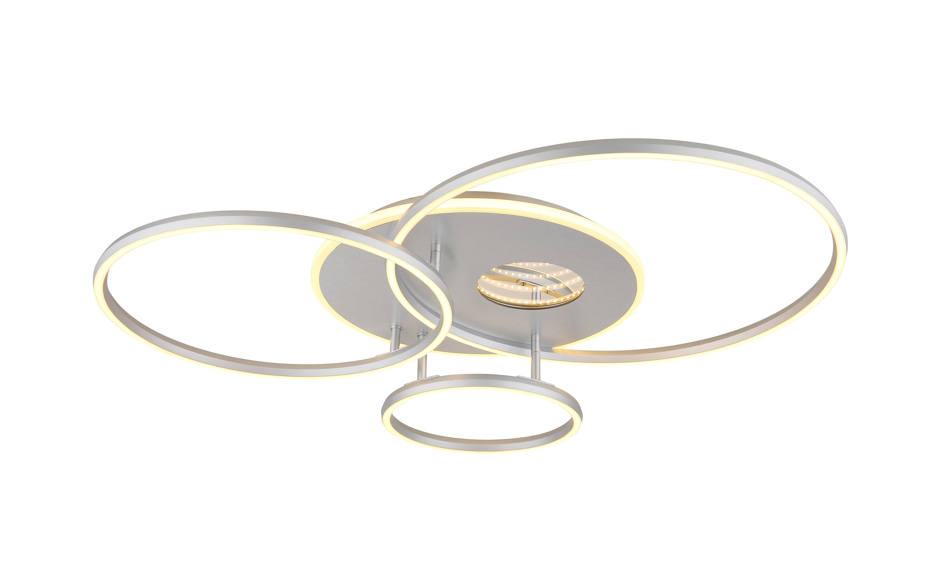 LED-Deckenleuchte Invertina, silberfarbig, inkl. Fernbedienung 