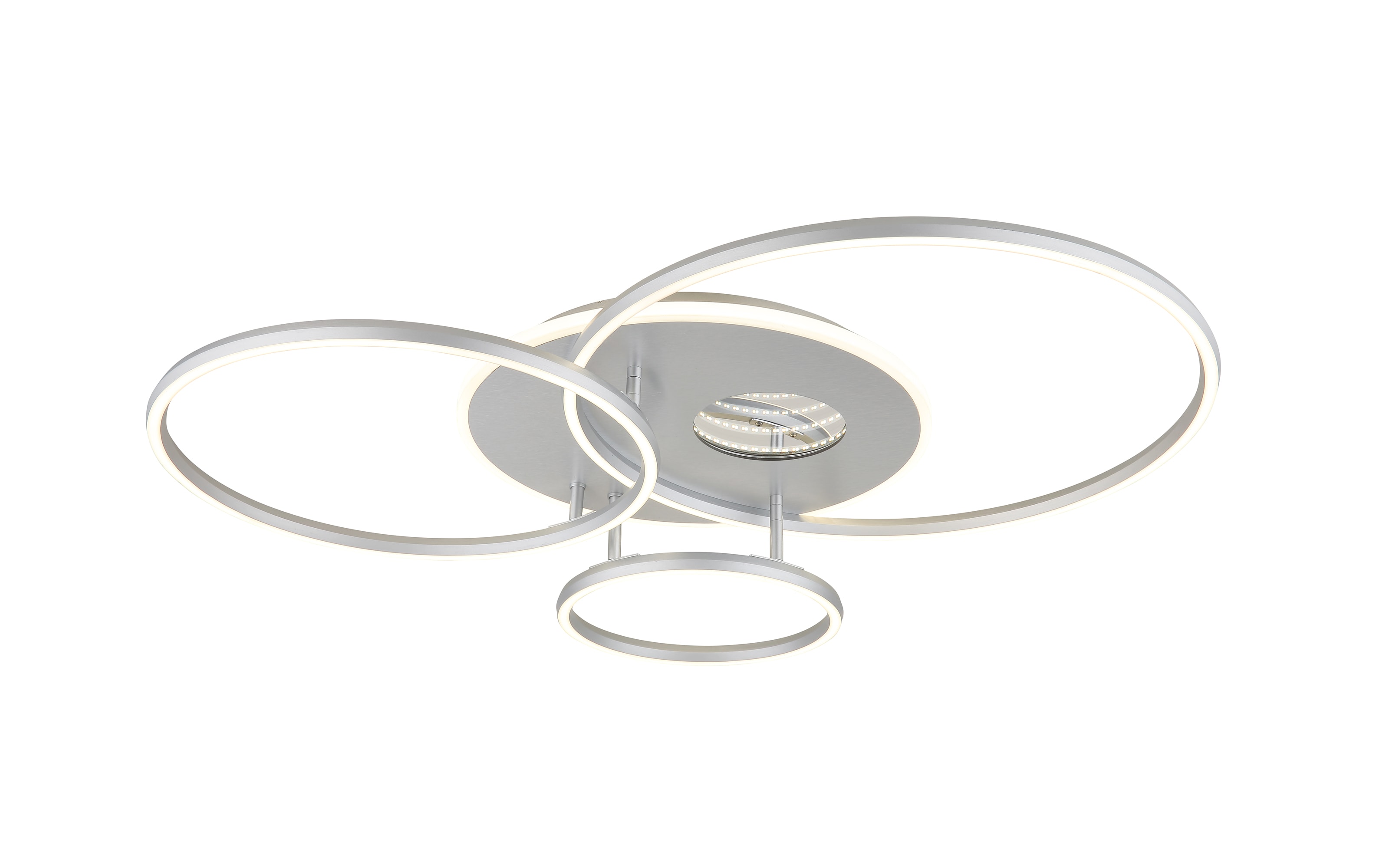 LED-Deckenleuchte Invertina, silberfarbig, inkl. Fernbedienung 