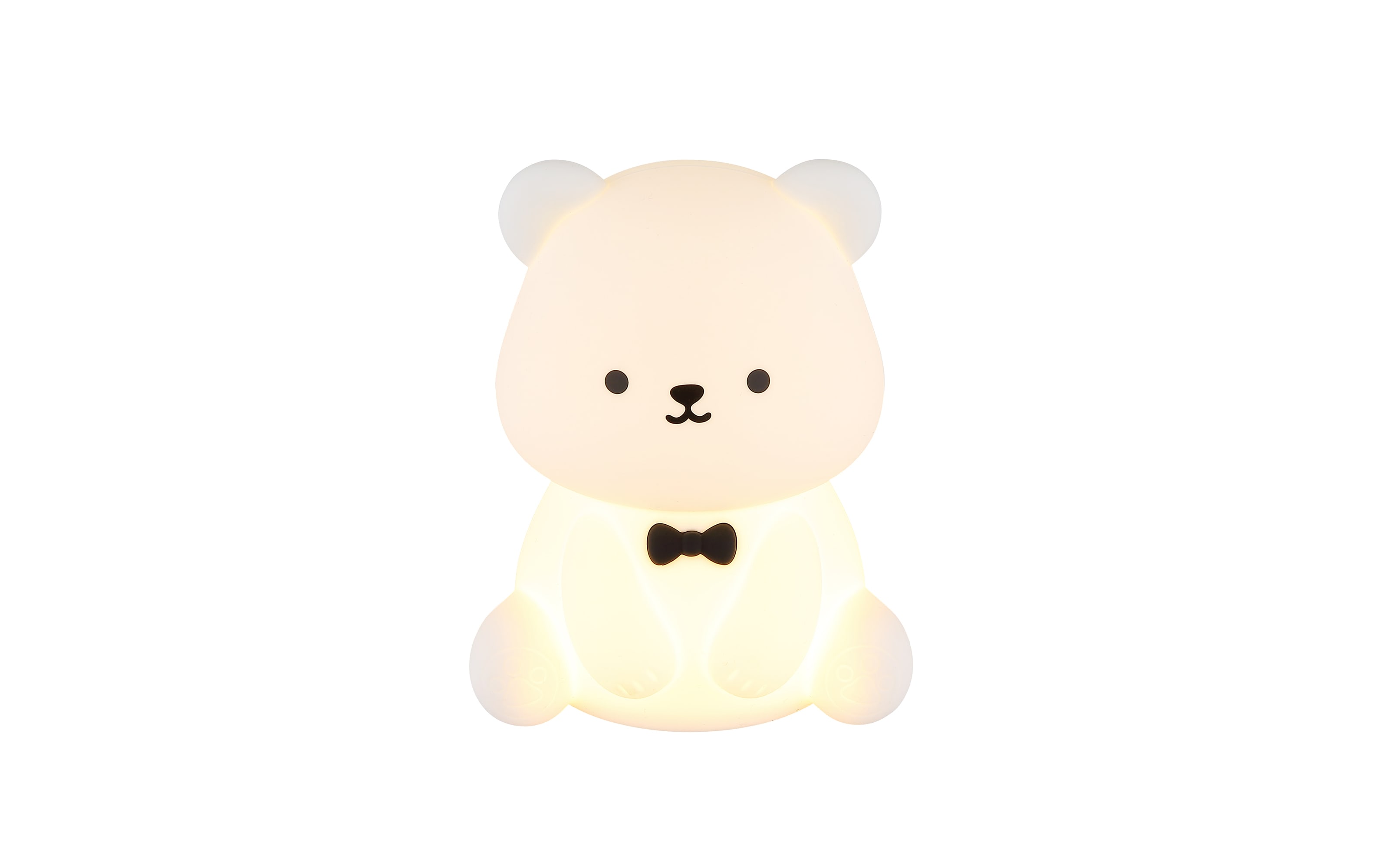 Akku-Tischleuchte Teddy, weiß, inkl. RGB-Farbwechsler